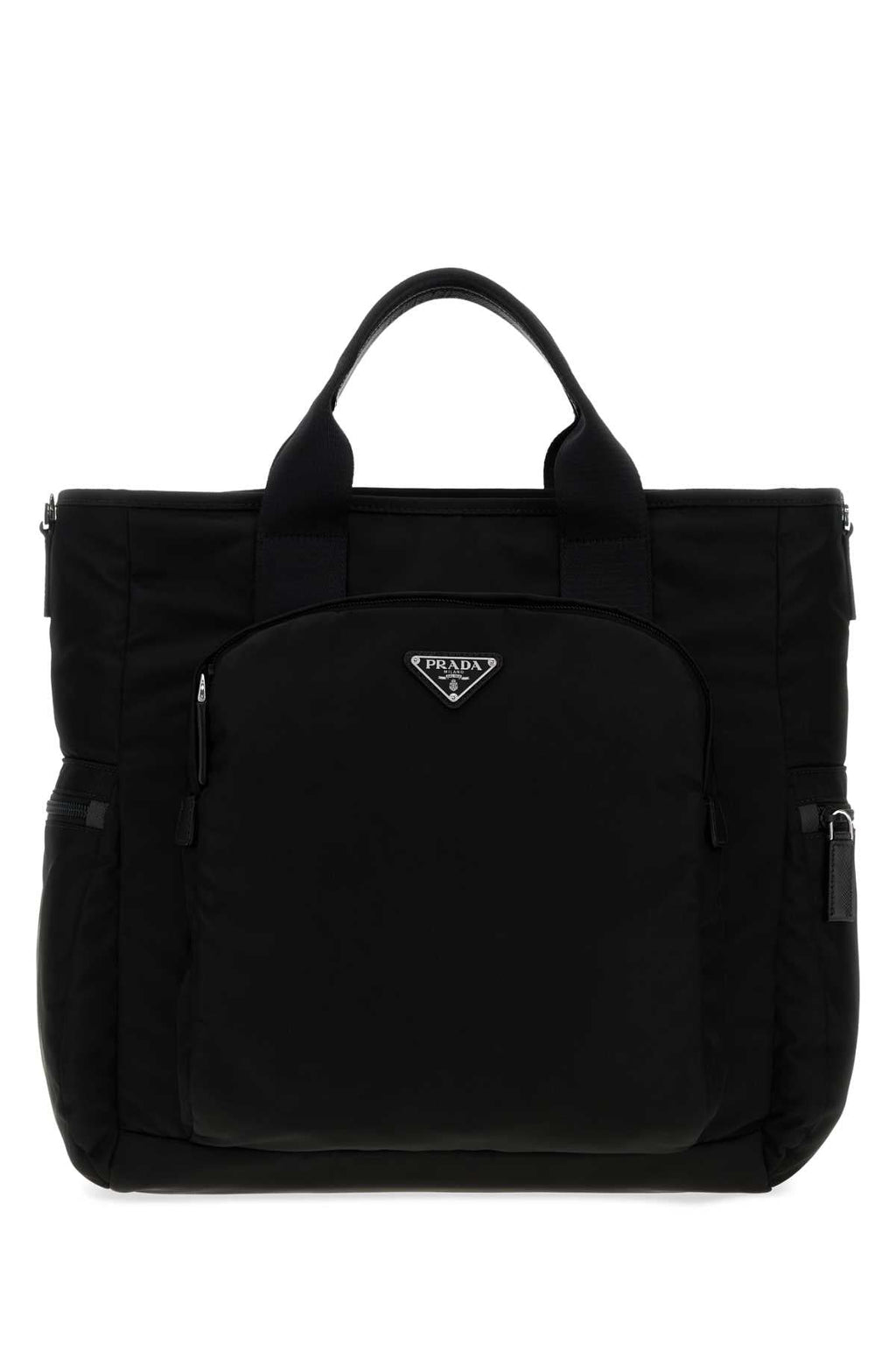Prada Men Black Fabric Shopping Bag