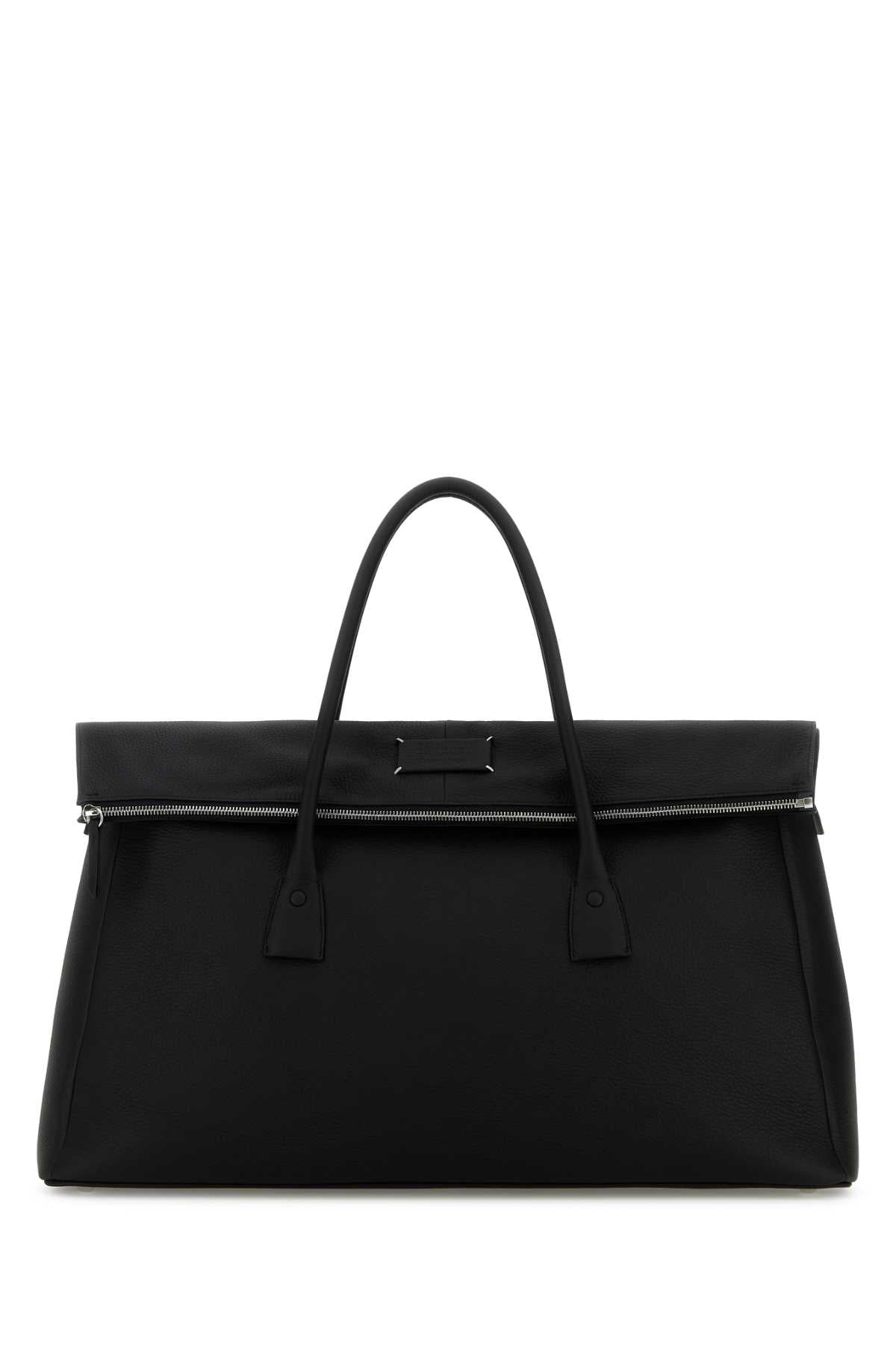 Maison Margiela Women Black Leather 5Ac Travel Bag