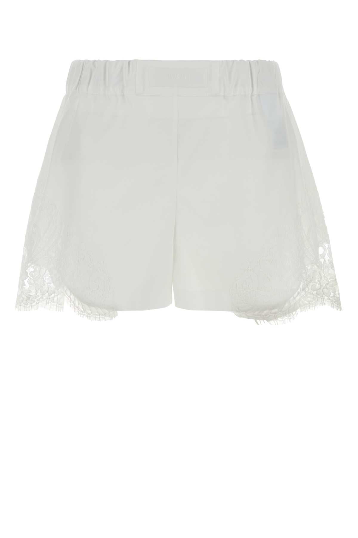 Versace Women White Poplin Shorts