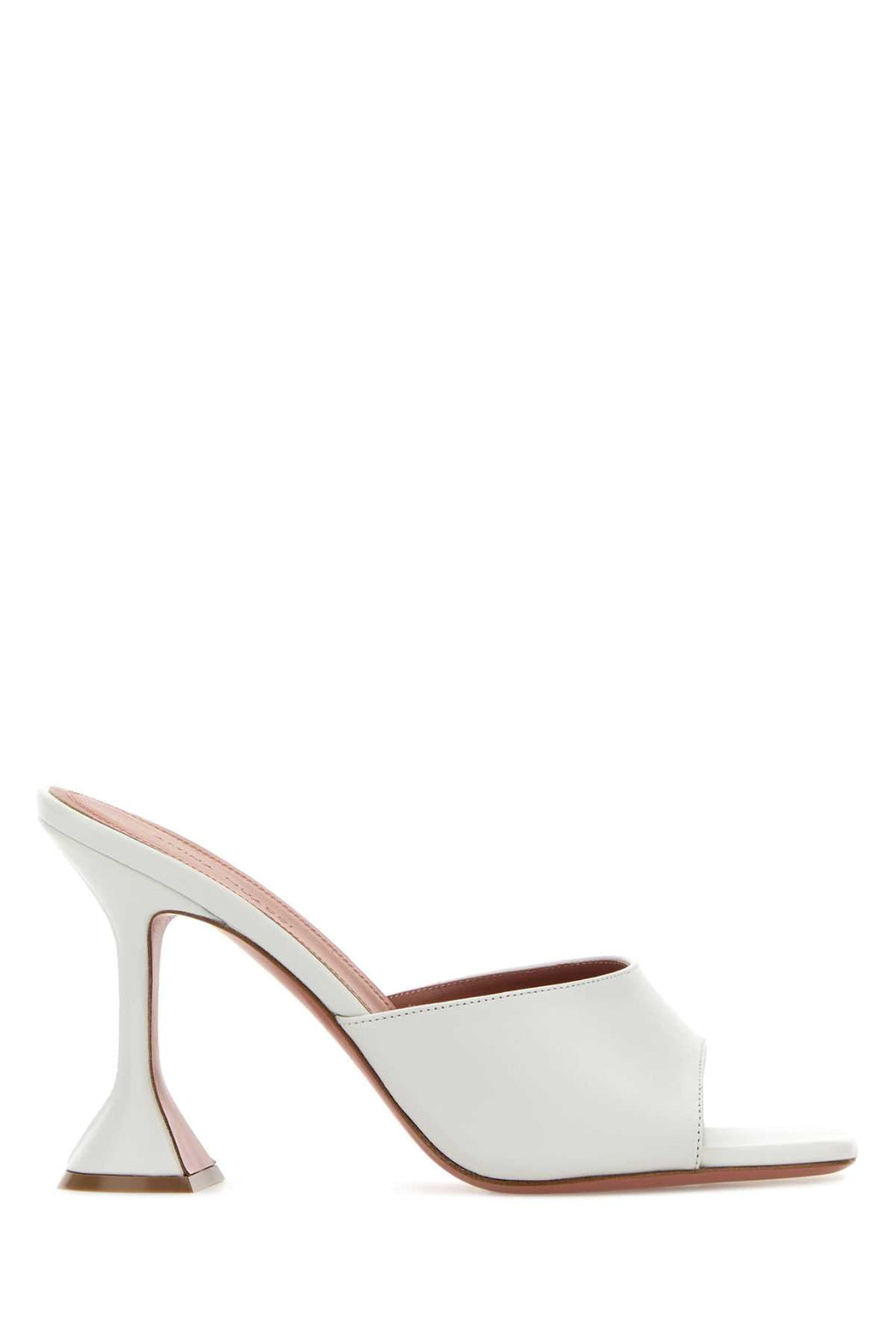 Amina Muaddi Women White Nappa Leather Lupita Mules