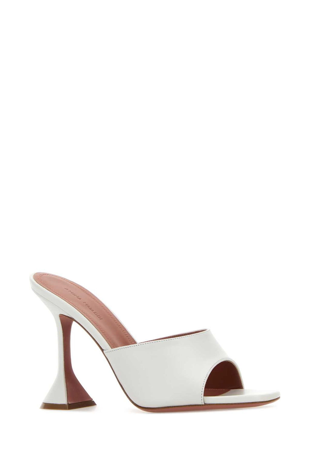 Amina Muaddi Women White Nappa Leather Lupita Mules