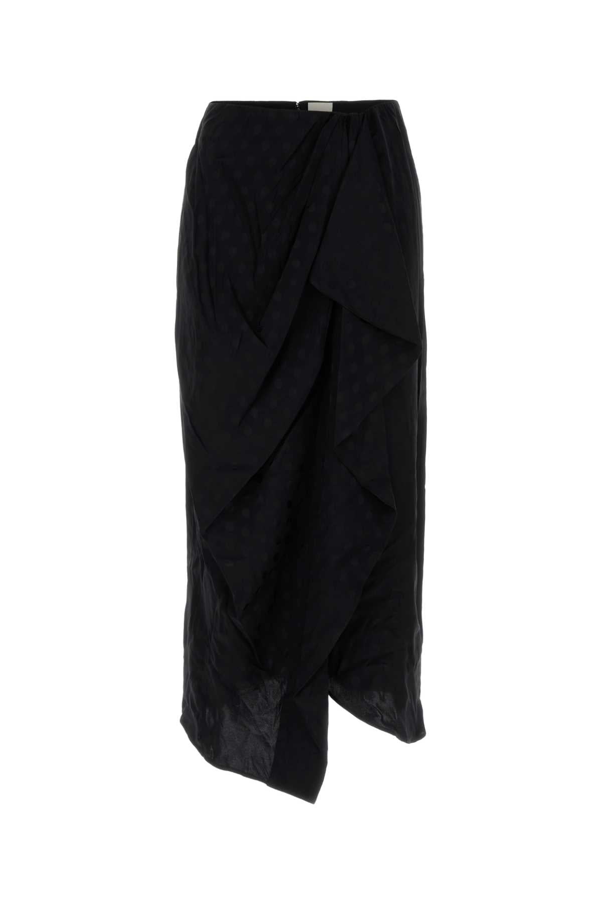 Isabel Marant Women Black Stretch Silk Breen Skirt