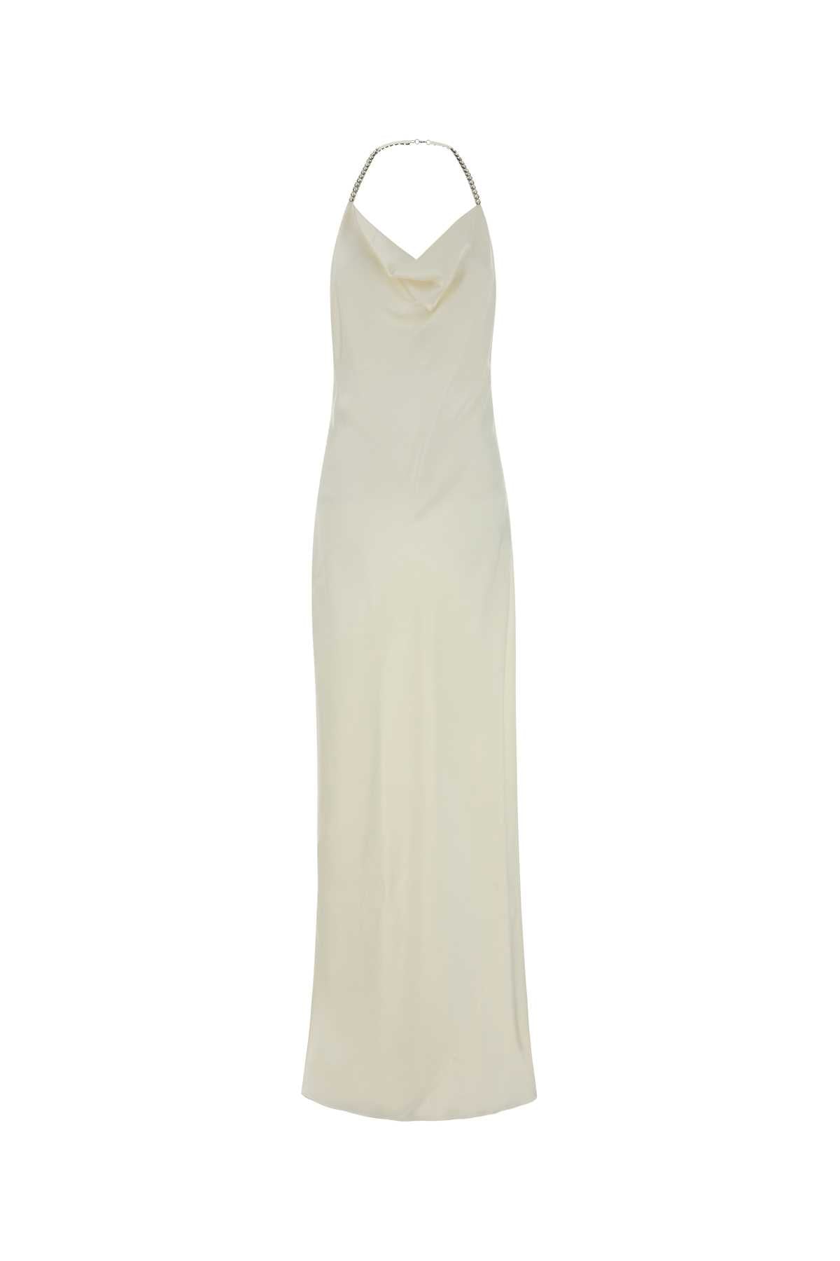 Stella Mccartney Women Ivory Satin Long Dress