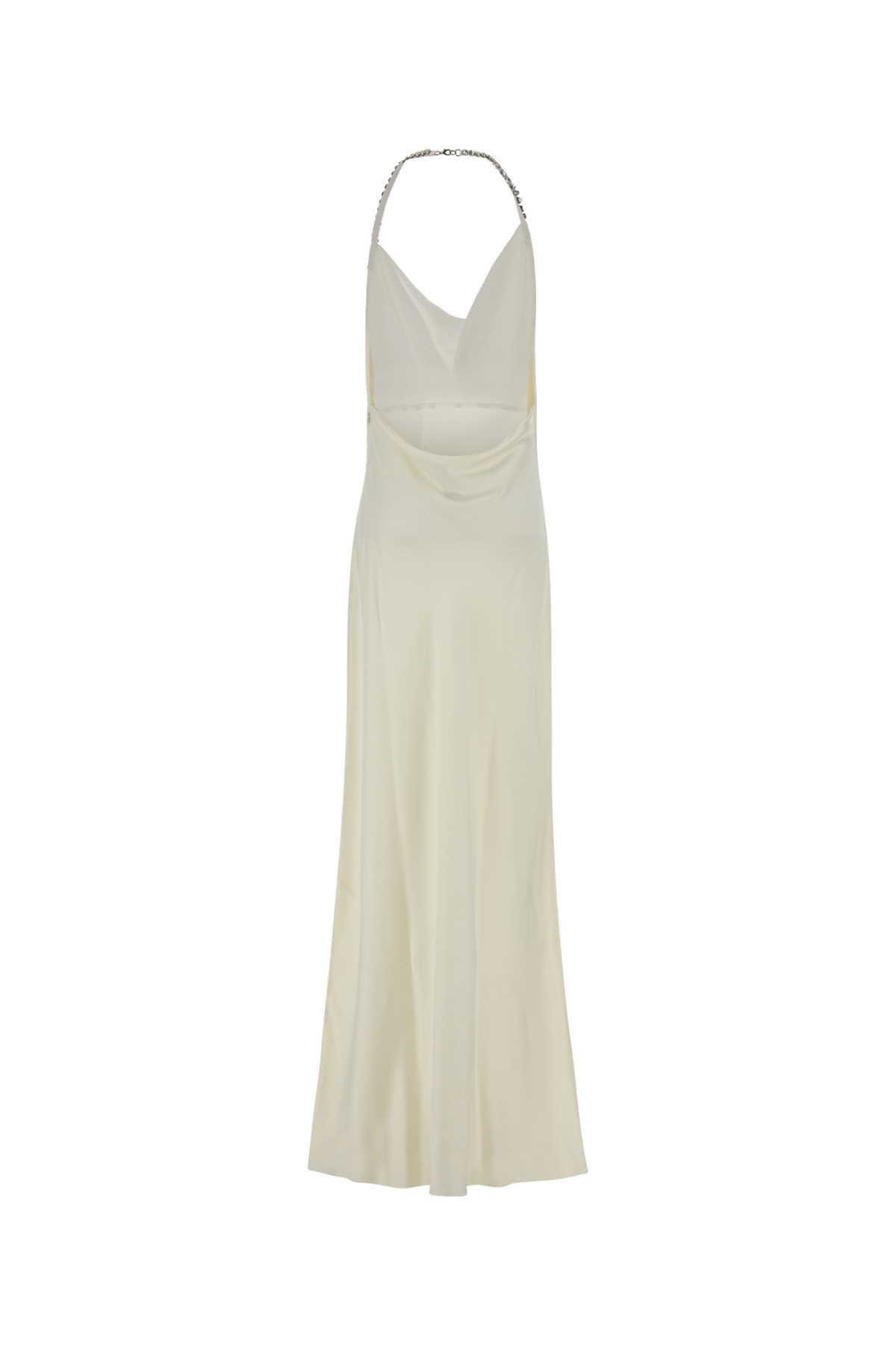 Stella Mccartney Women Ivory Satin Long Dress