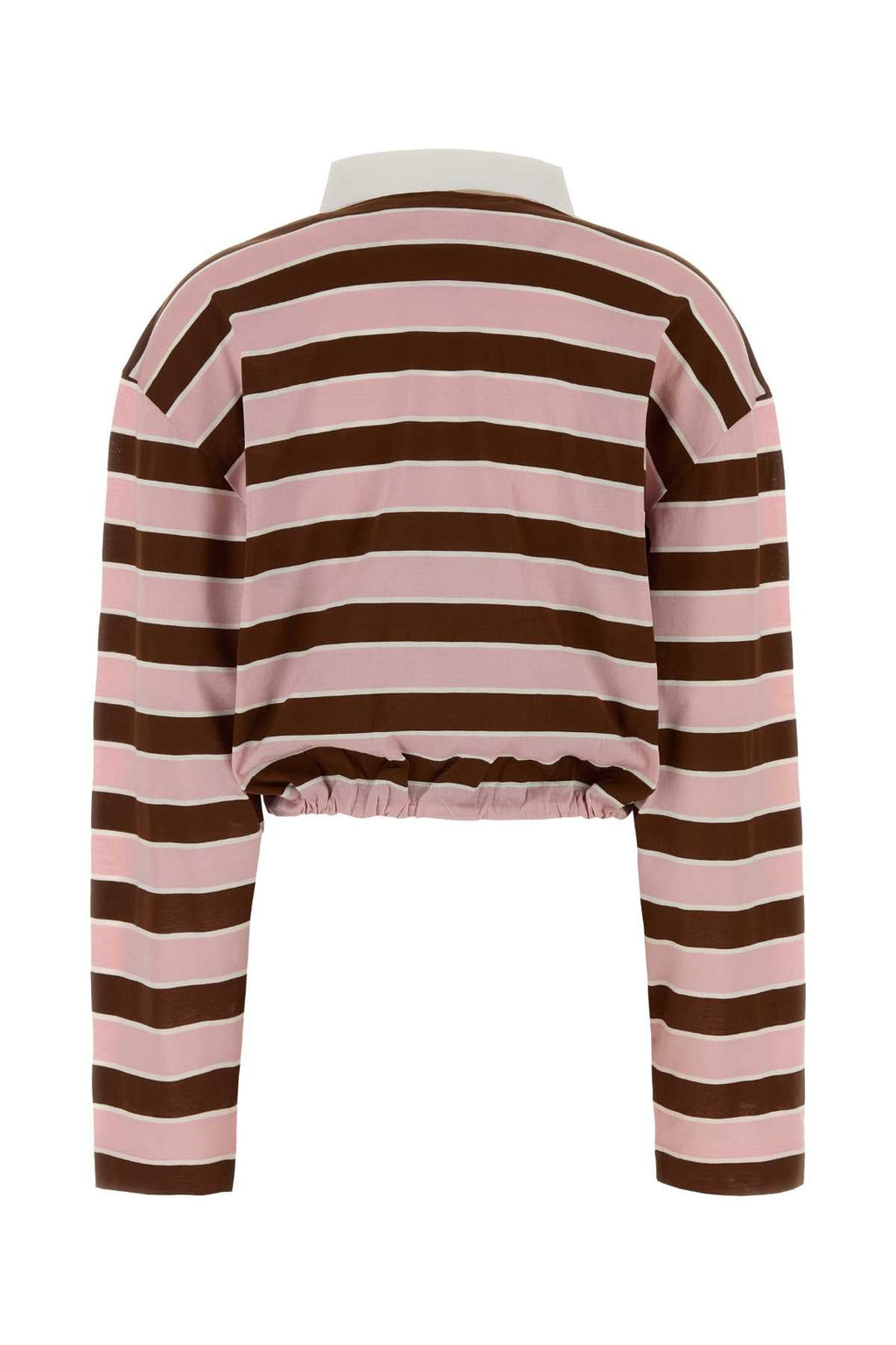 Prada Women Embroidered Cotton Oversize Polo Shirt