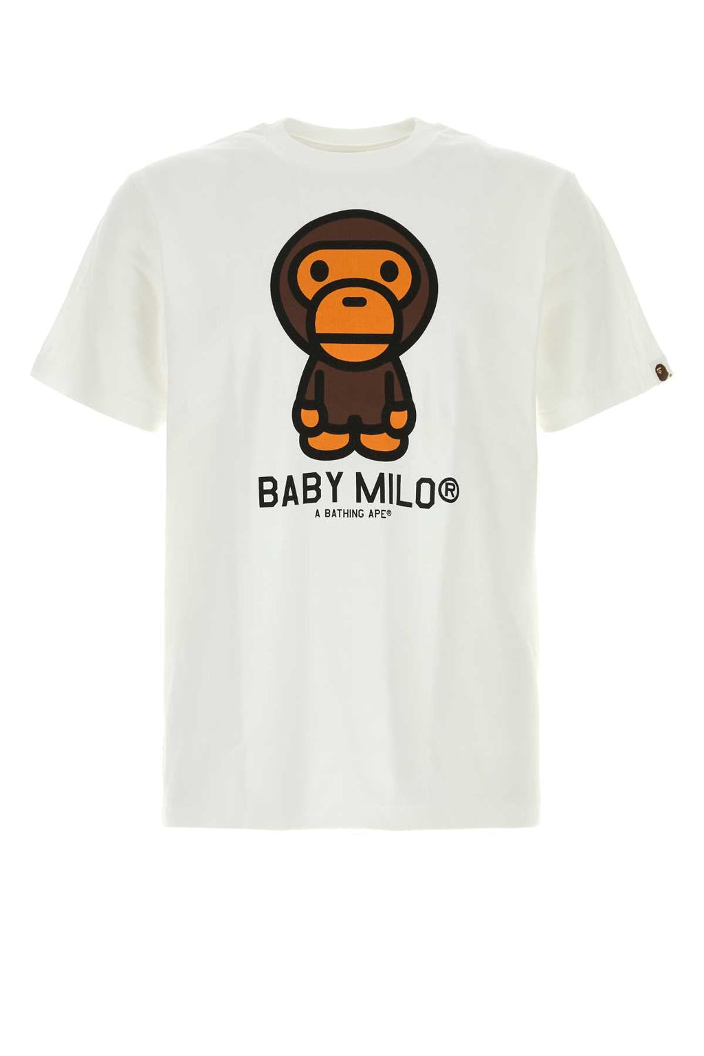 Bape Men White Cotton Baby Milo T-Shirt