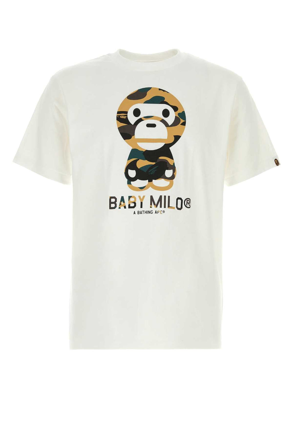 Bape Men White Cotton 1St Camp Baby Milo T-Shirt