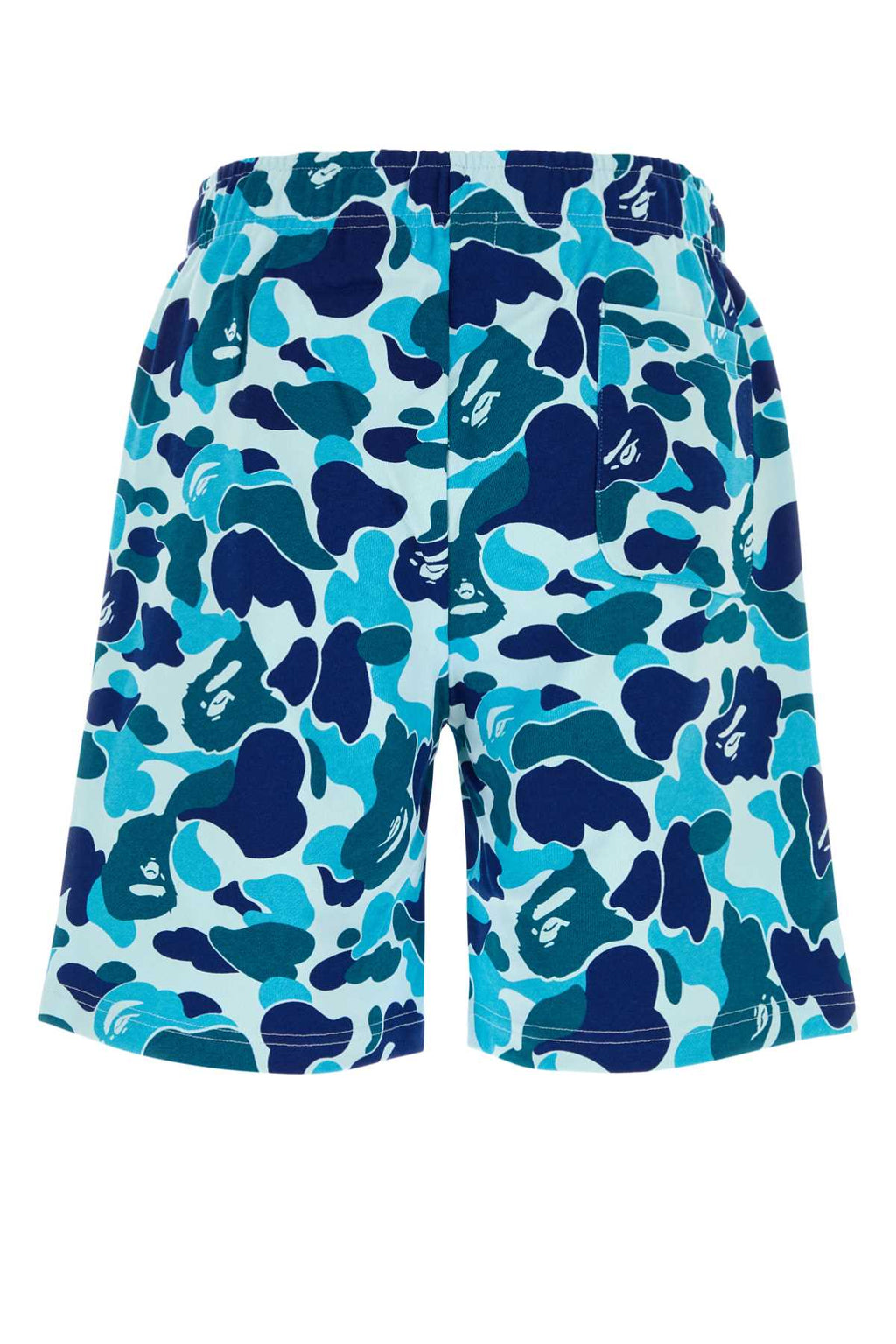 Bape Men Printed Cotton Abc Camo Shark Bermuda Shorts