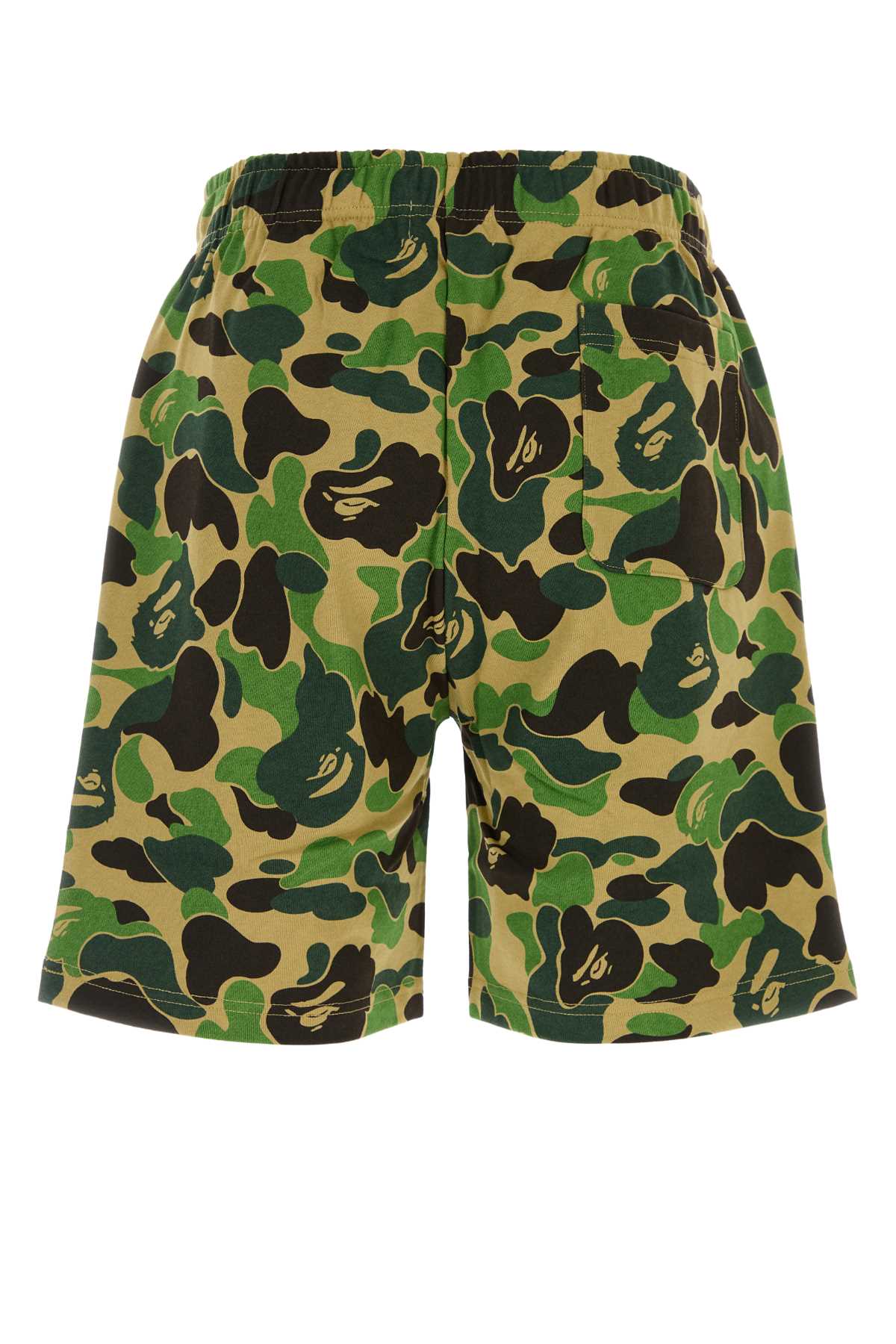 Bape Men Printed Cotton Abc Camo Shark Bermuda Shorts