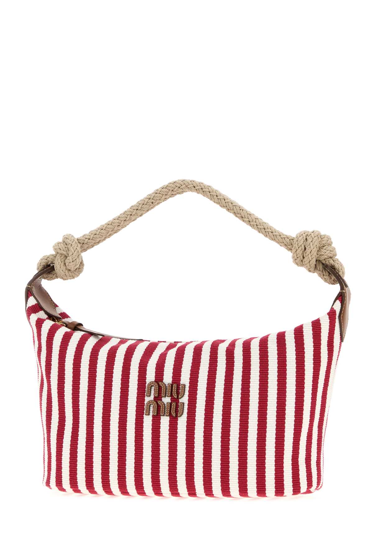 Miu Miu Women Embroidered Canvas Shopping Bag