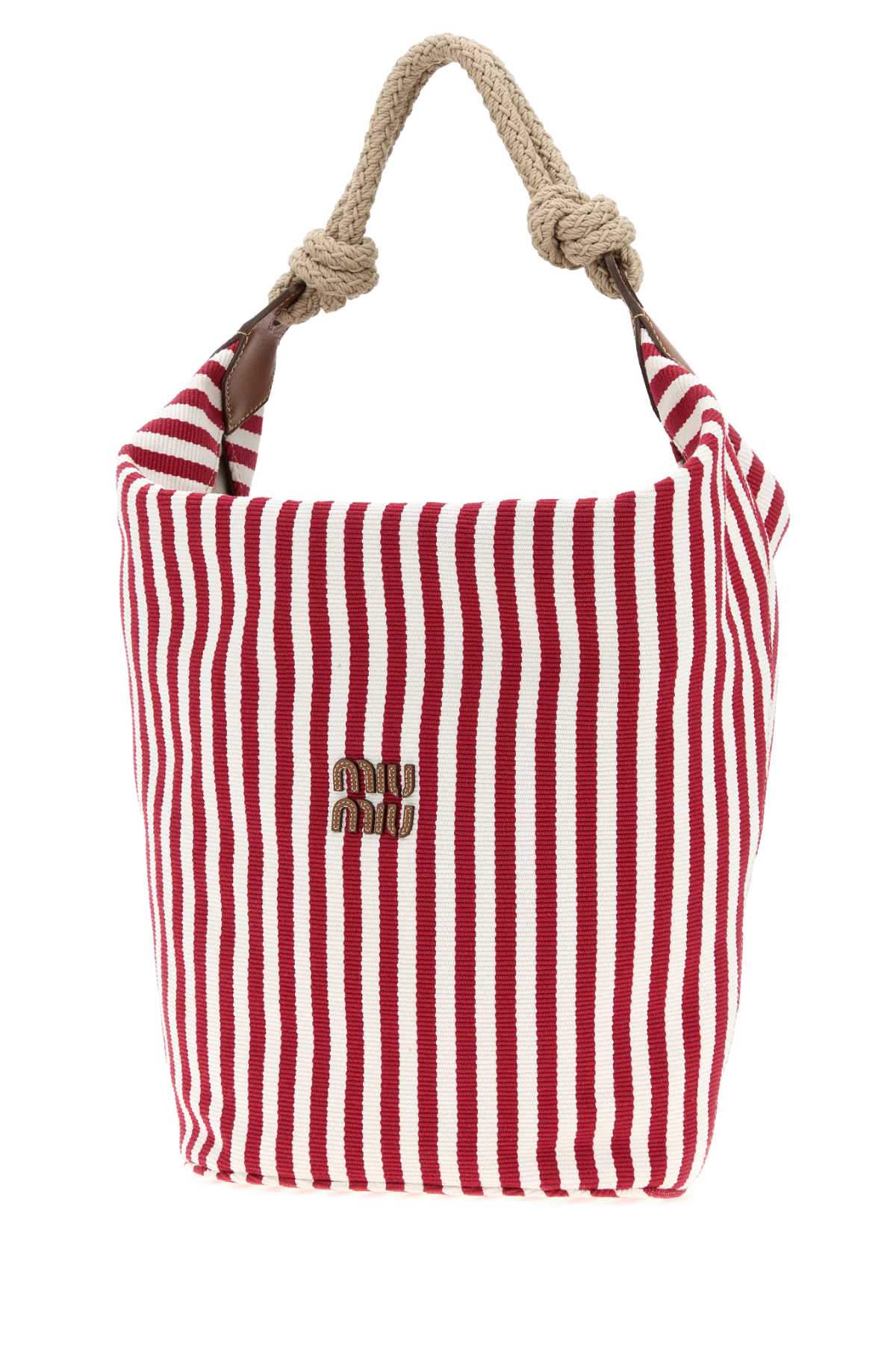Miu Miu Women Embroidered Canvas Bucket Bag