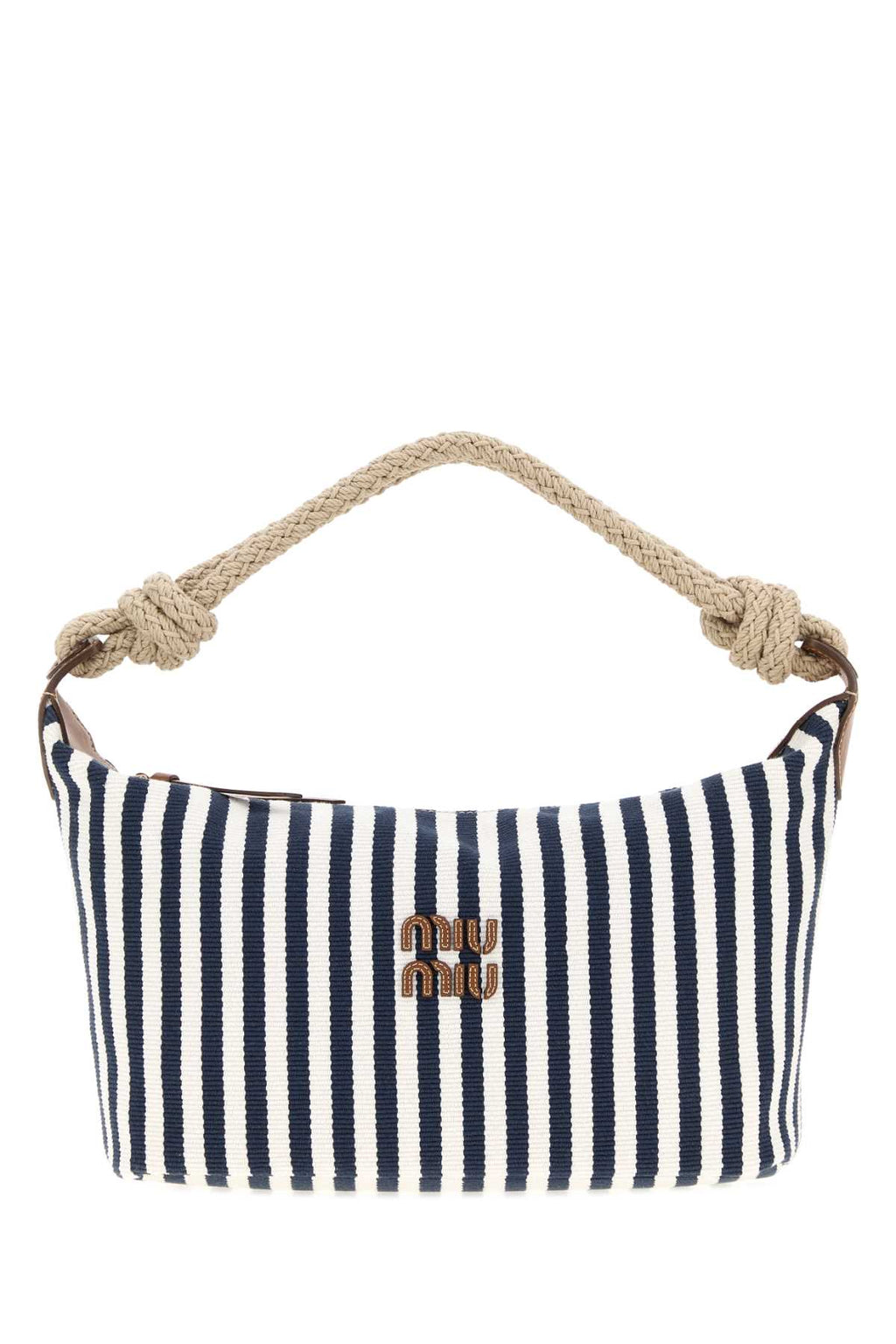 Miu Miu Women Embroidered Canvas Shopping Bag
