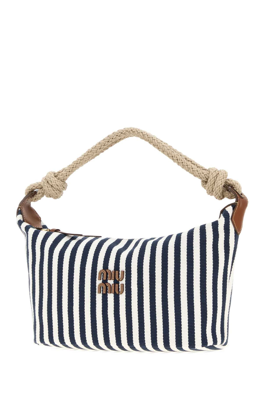 Miu Miu Women Embroidered Canvas Shopping Bag