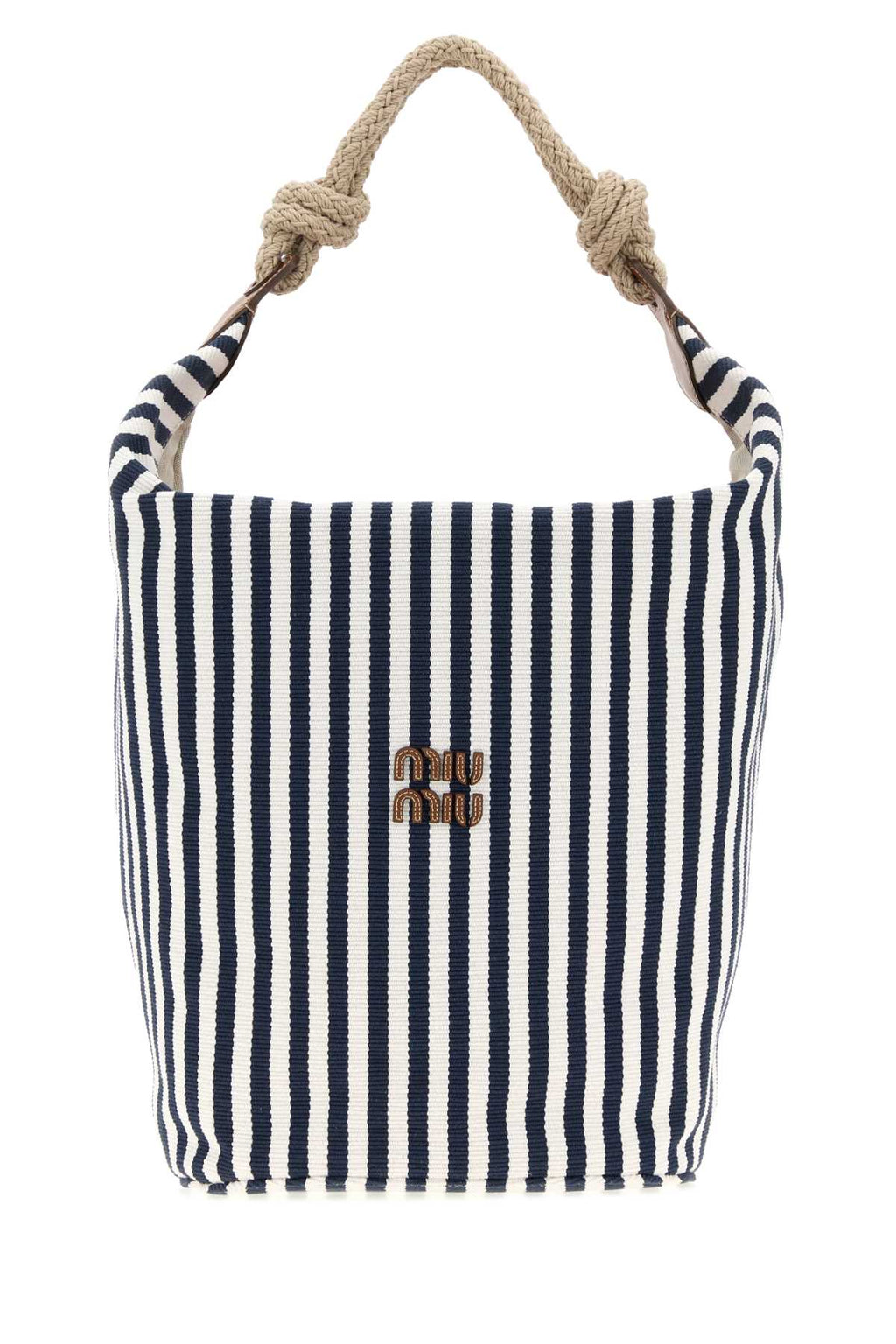 Miu Miu Women Embroidered Canvas Bucket Bag