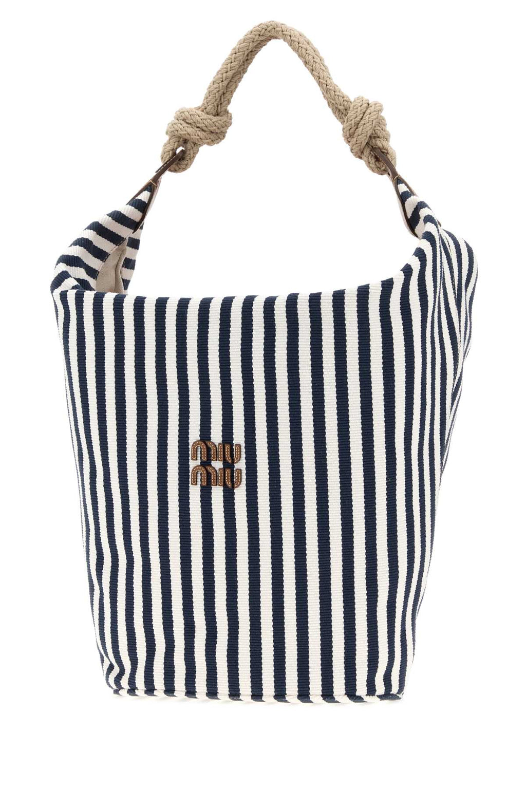 Miu Miu Women Embroidered Canvas Bucket Bag