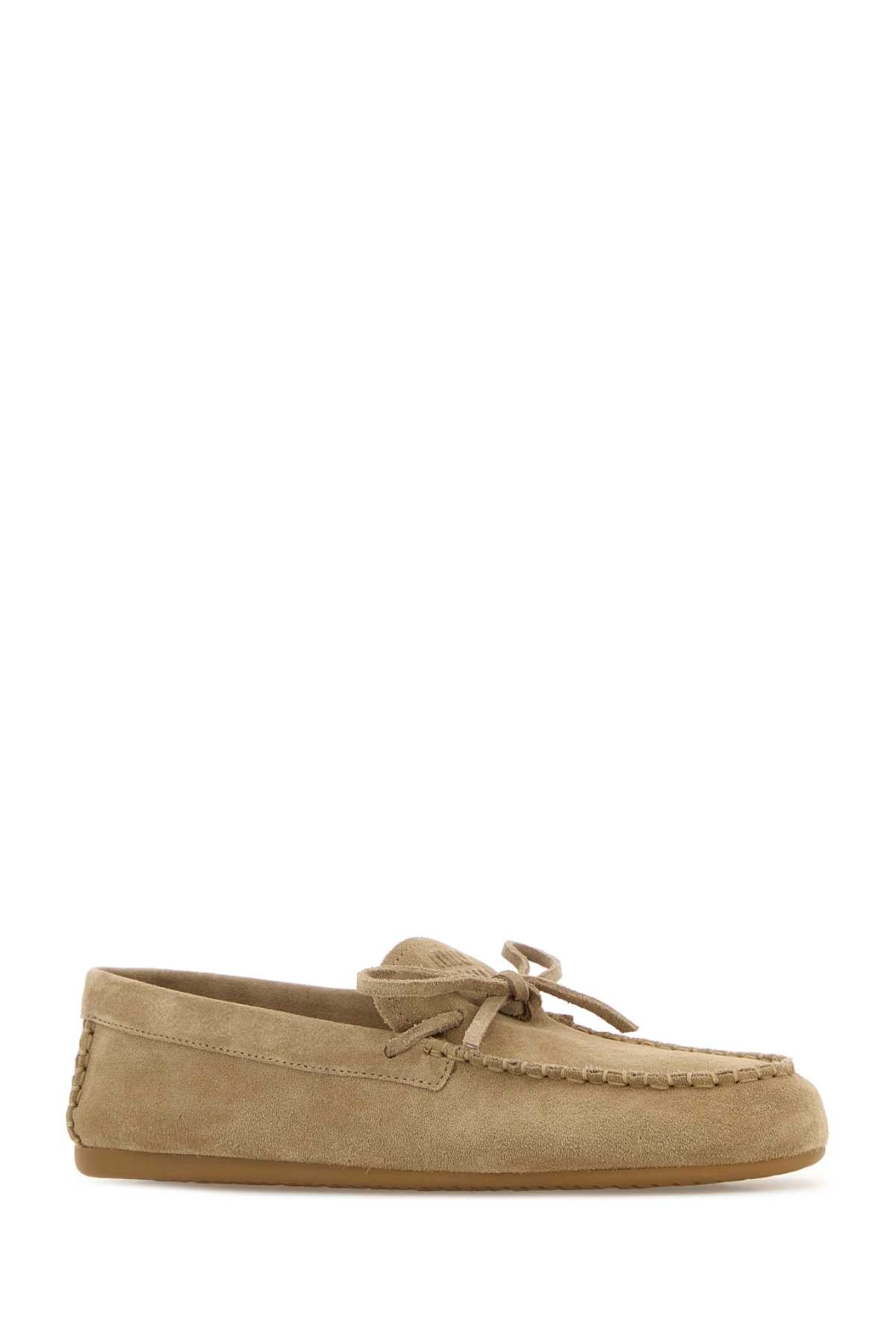 Miu Miu Women Sand Suede Loafers