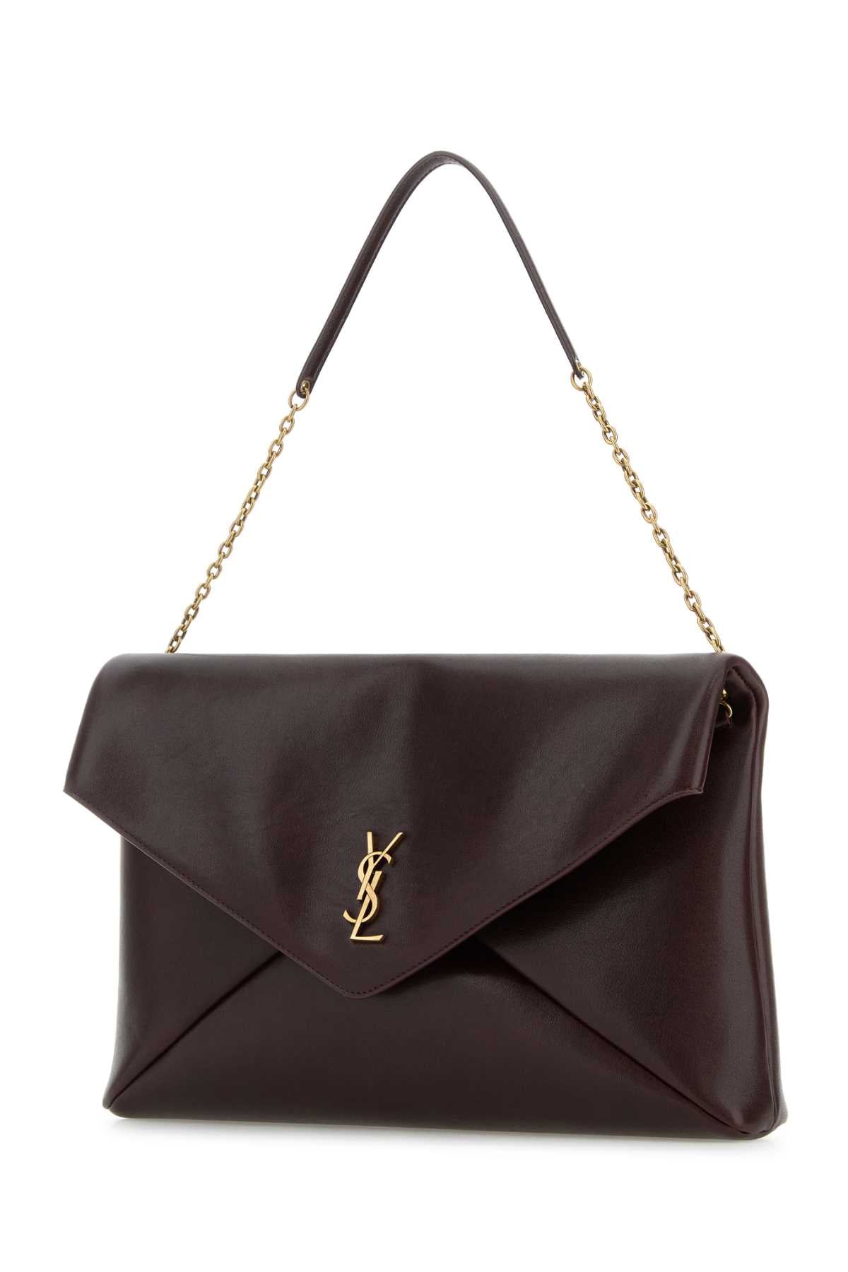 Saint Laurent Women Grape Leather Cassandre Xxl Shoulder Bag