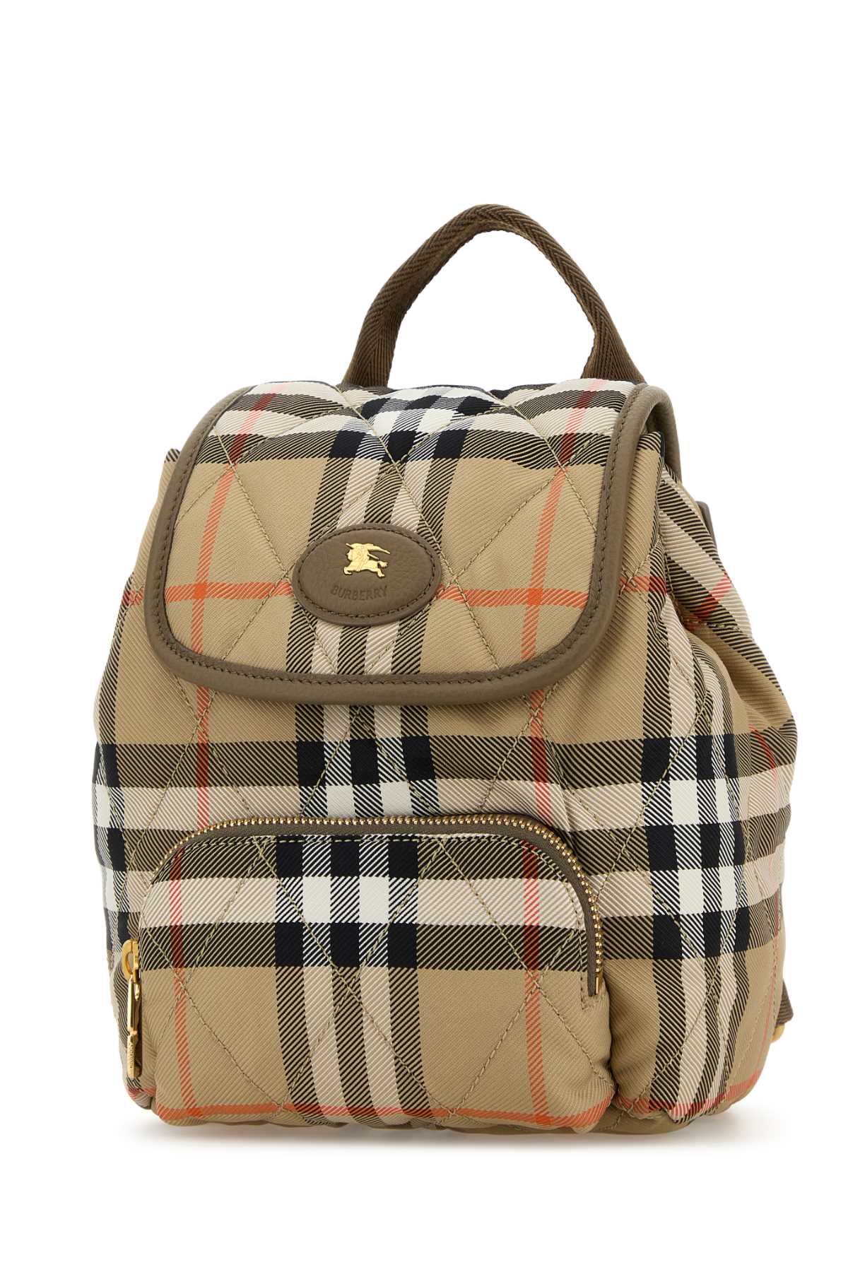 Burberry Women Embroidered Canvas Mini Horseshoe Backpack