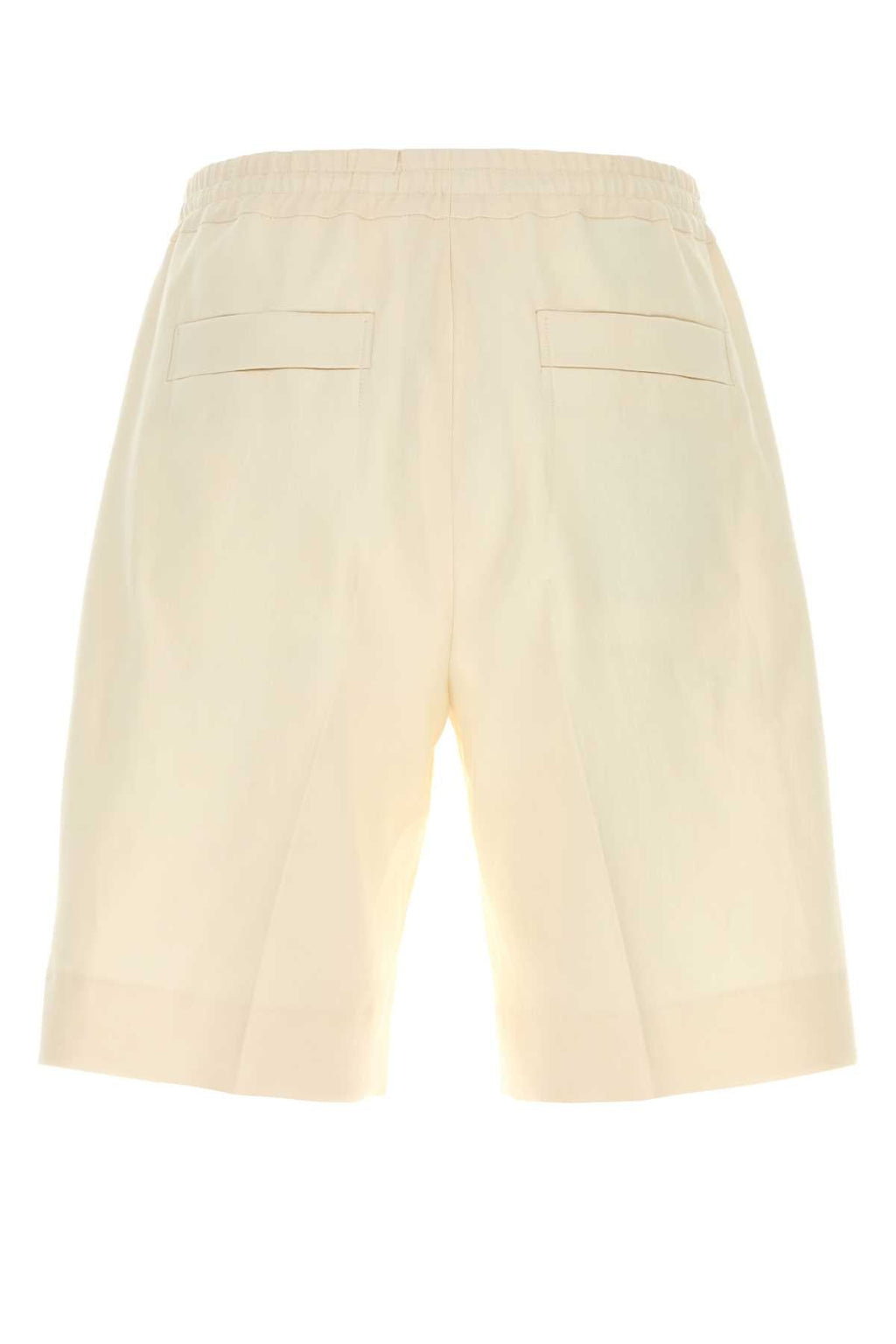 Zegna Men Ivory Linen Bermuda Shorts