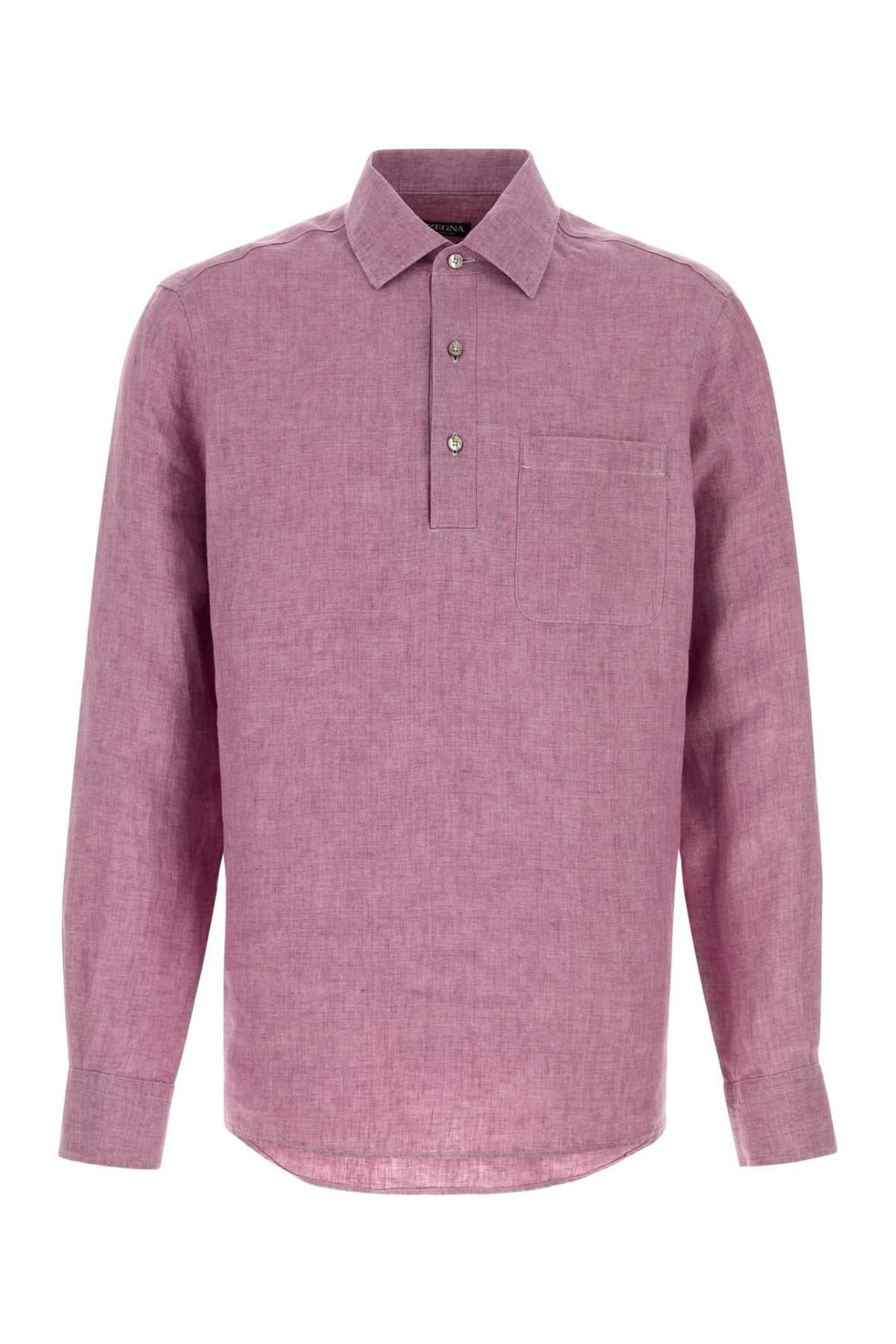 Zegna Men Tyrian Purple Linen Shirt