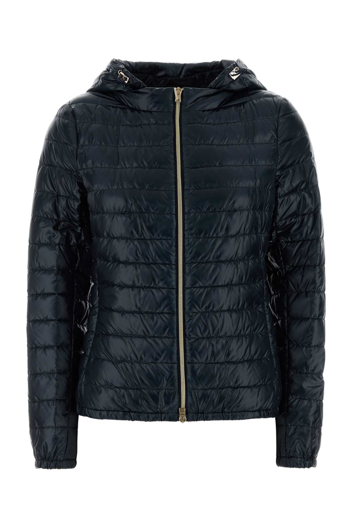 Herno Women Midnight Blue Nylon Down Jacket