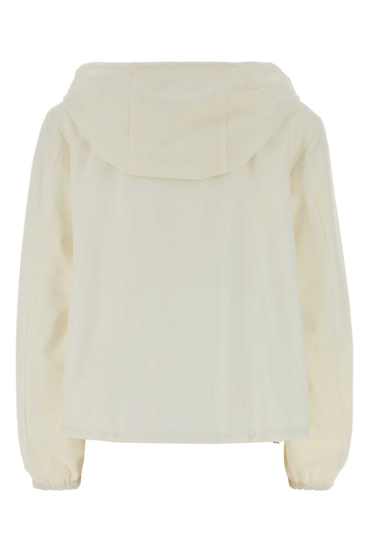 Herno Women White Jersey Reversible Jacket