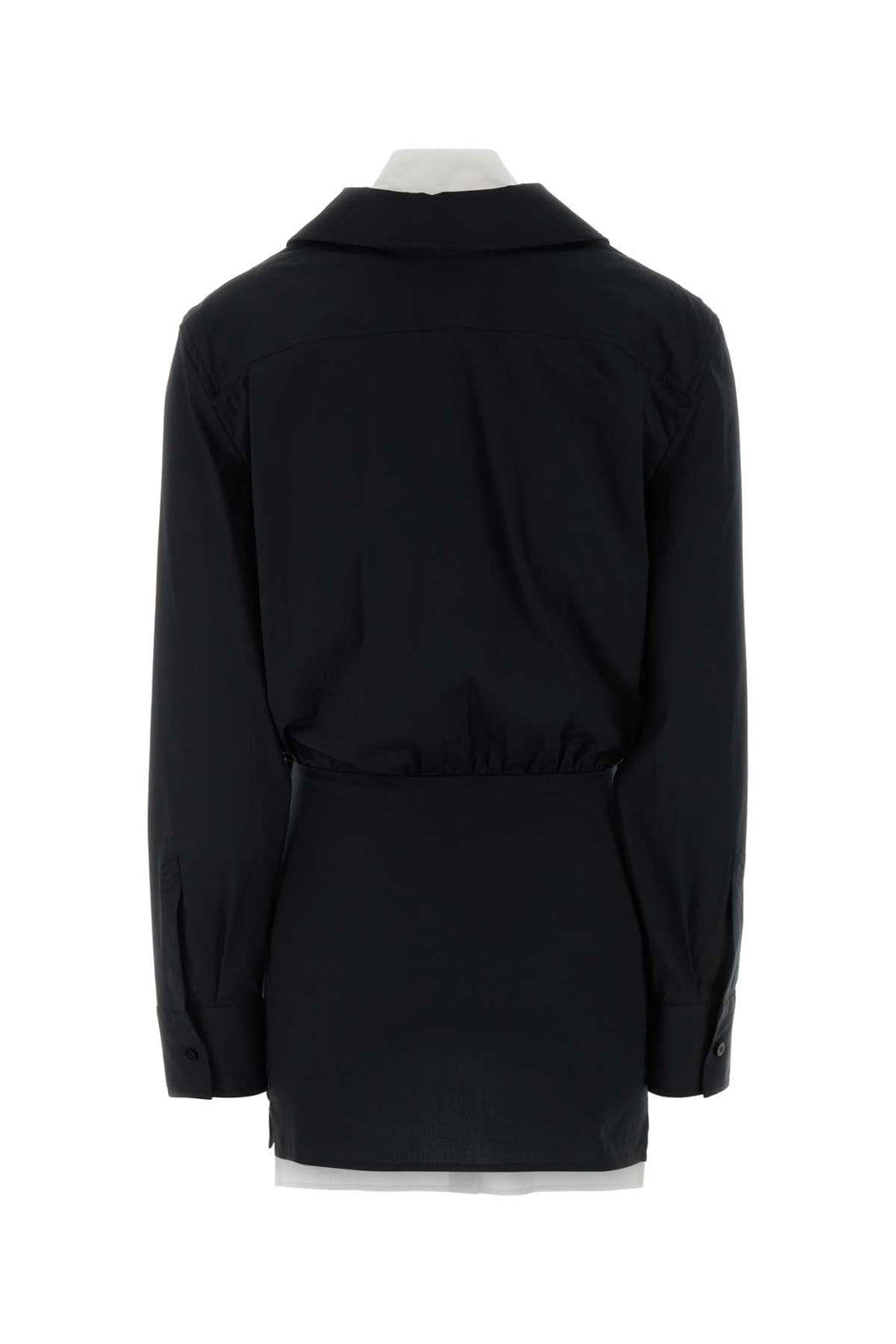 The Attico Women Black Stretch Poplin Mini Dress