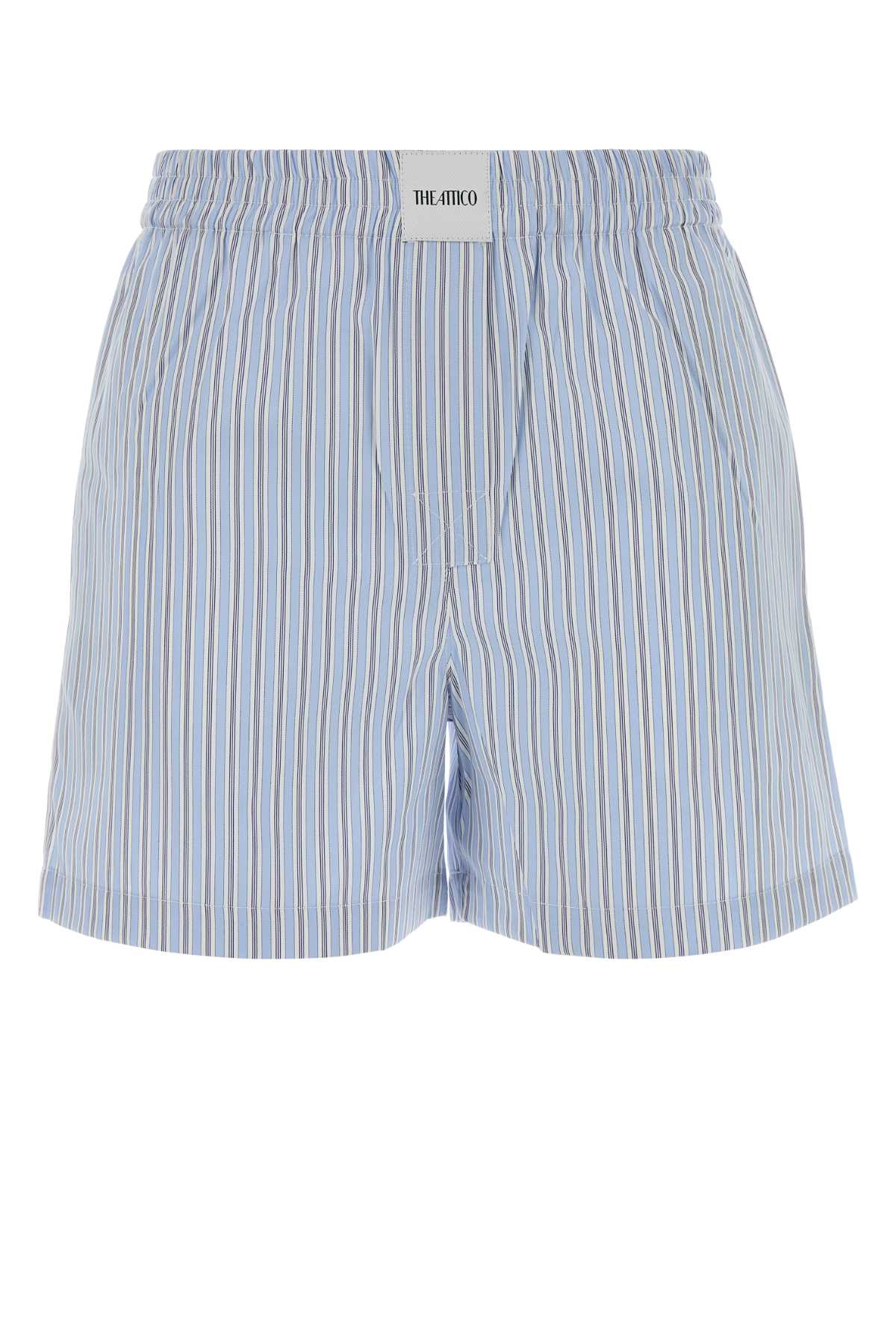 The Attico Women Embroidered Poplin Shorts