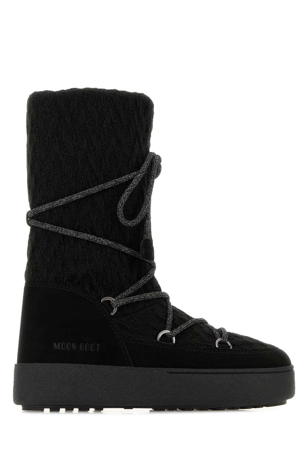 Moon Boot Women Black Fabric Moon Boots X Guest In Residence Ltrack Boots