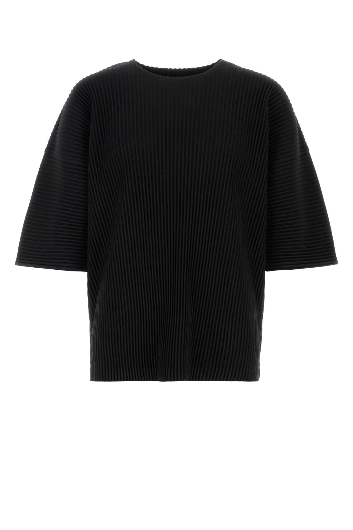 Homme Plisse' Issey Miyake Men Black Polyester T-Shirt