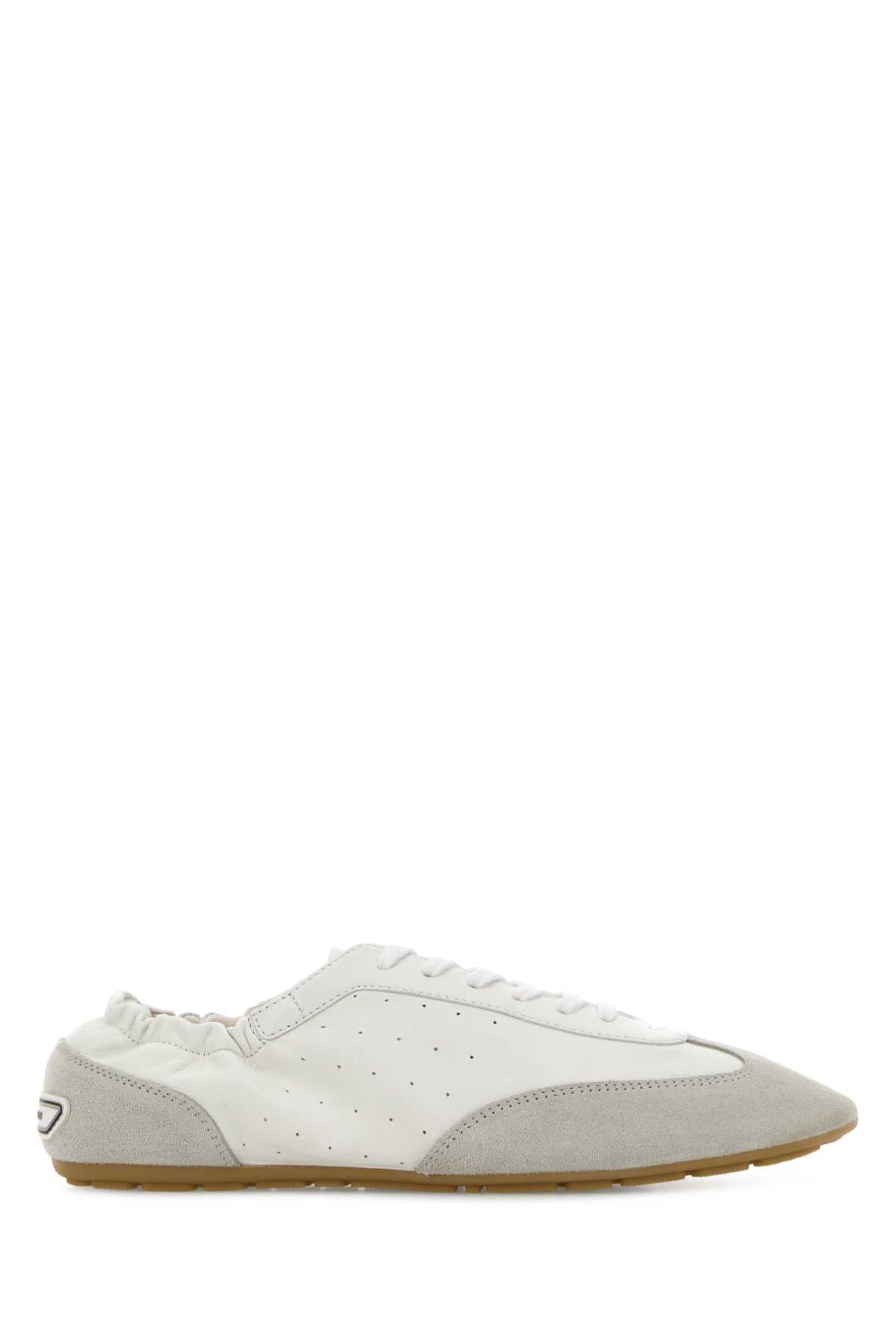 Saint Laurent Women White Leather Lewis Sneakers