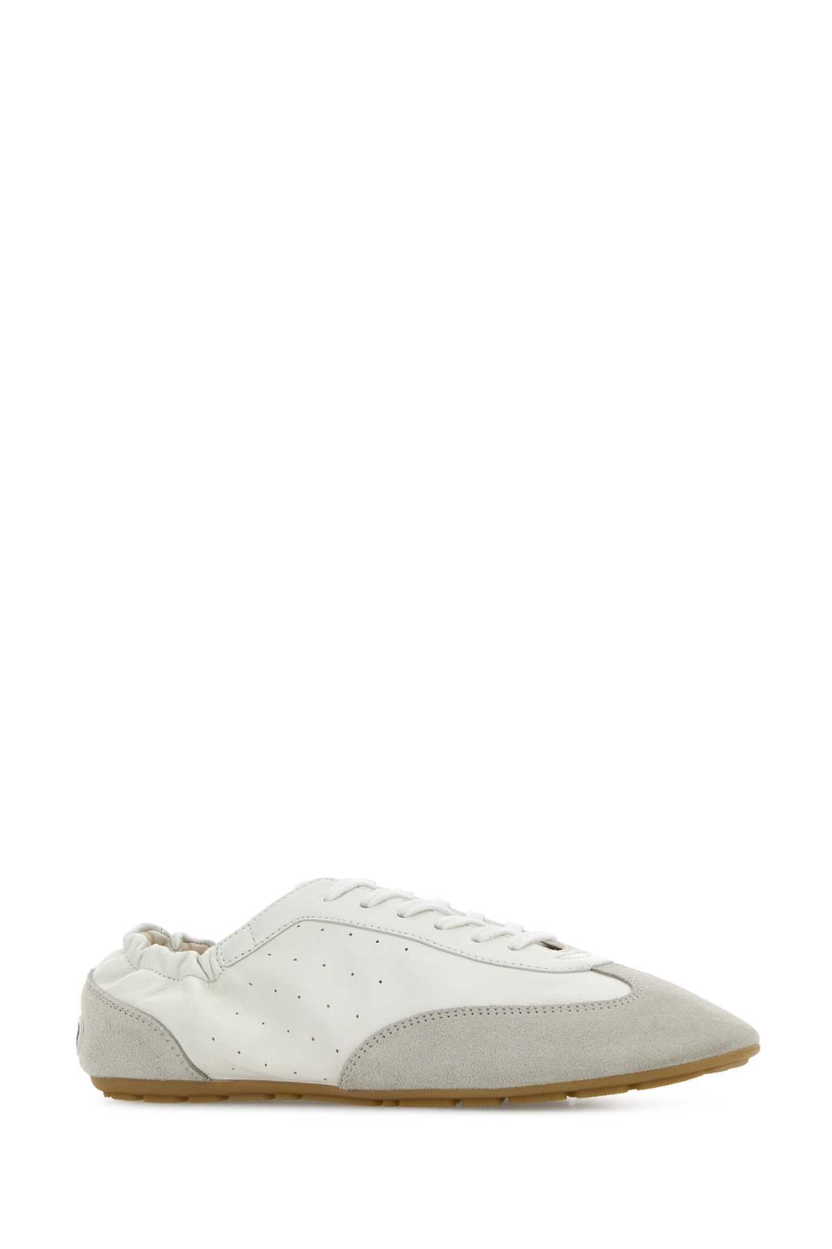 Saint Laurent Women White Leather Lewis Sneakers