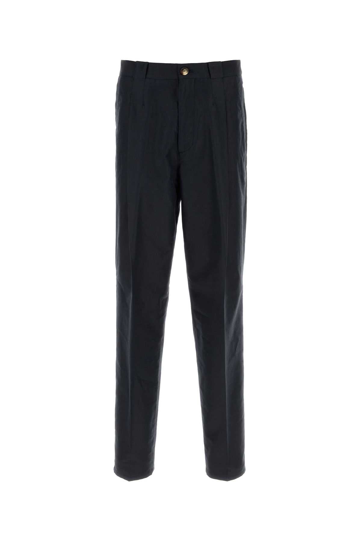 Brunello Cucinelli Men Black Cotton Blend Pant