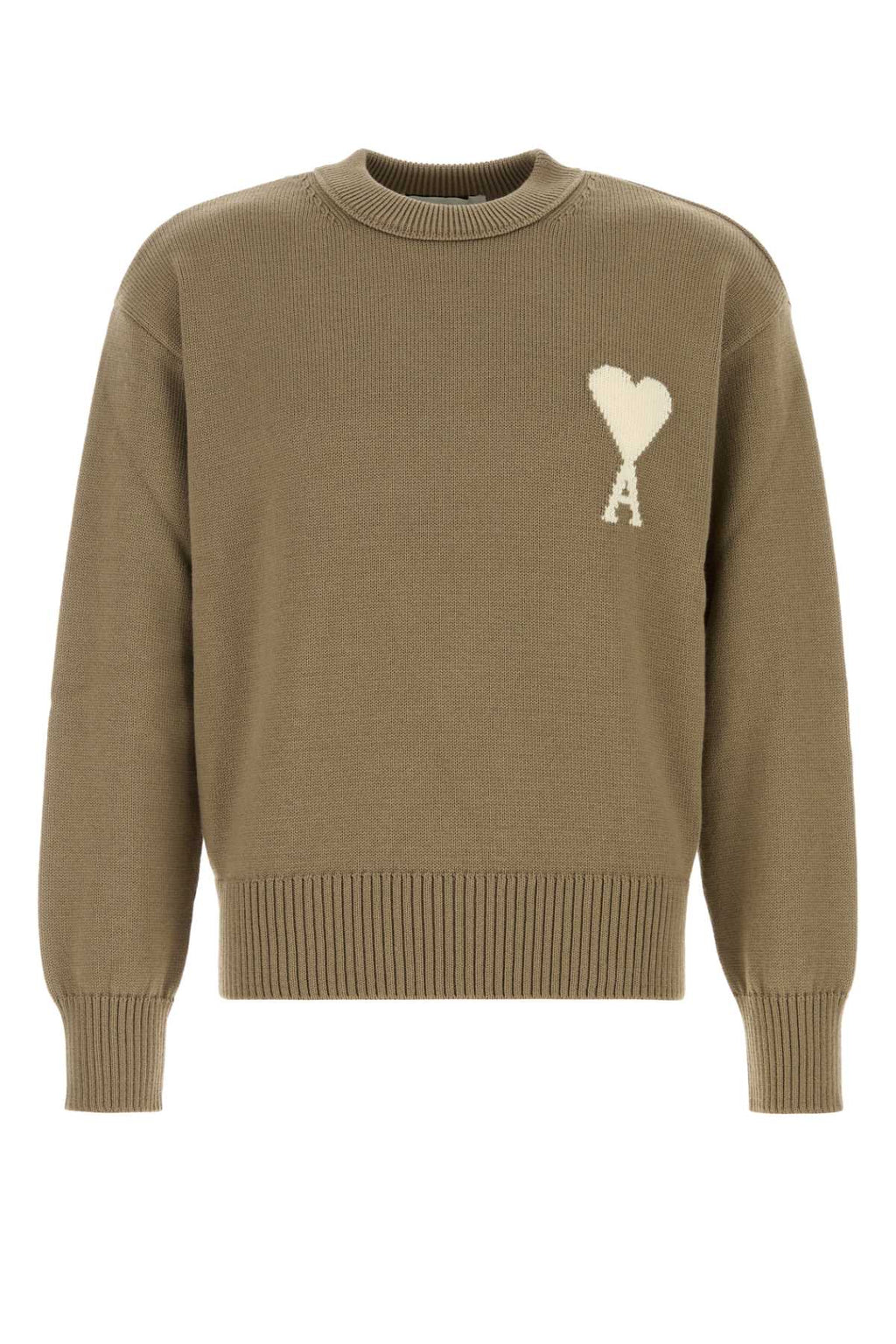 Ami Men Cappuccino Wool Blend Sweater