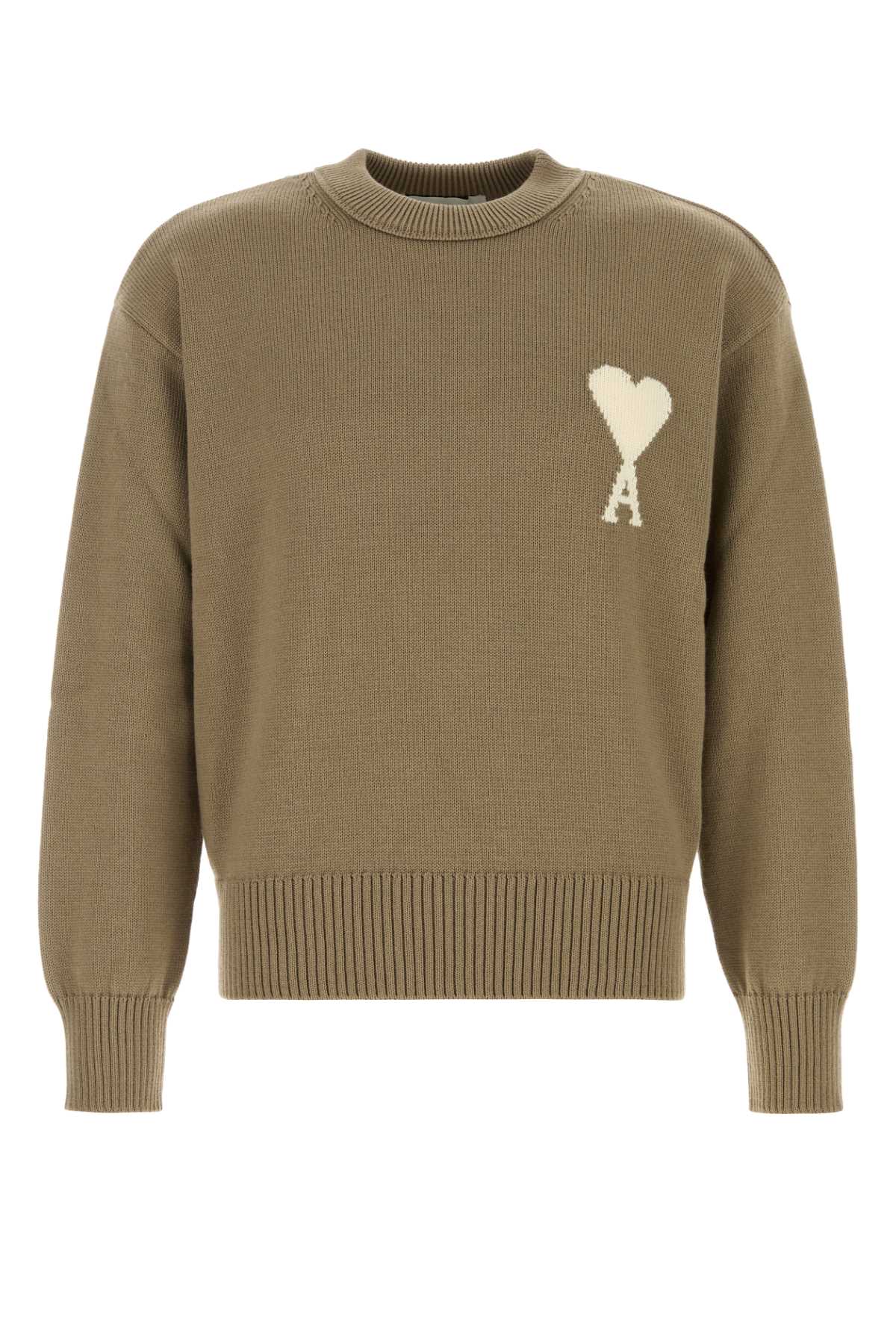 Ami Men Cappuccino Wool Blend Sweater