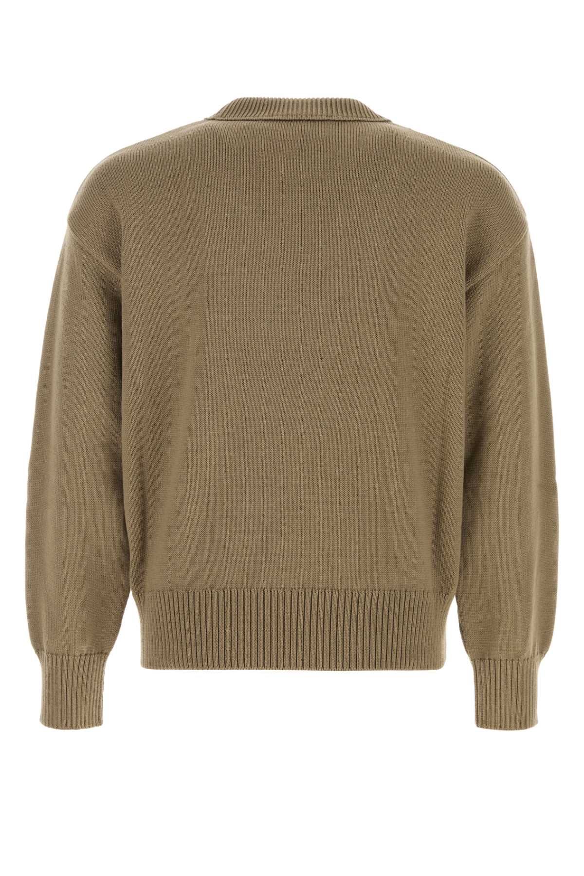 Ami Men Cappuccino Wool Blend Sweater