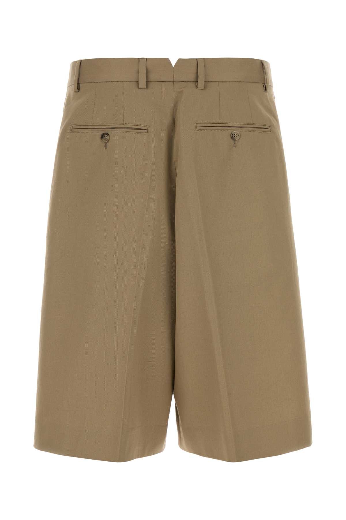 Ami Men Dove Grey Cotton Bermuda Shorts