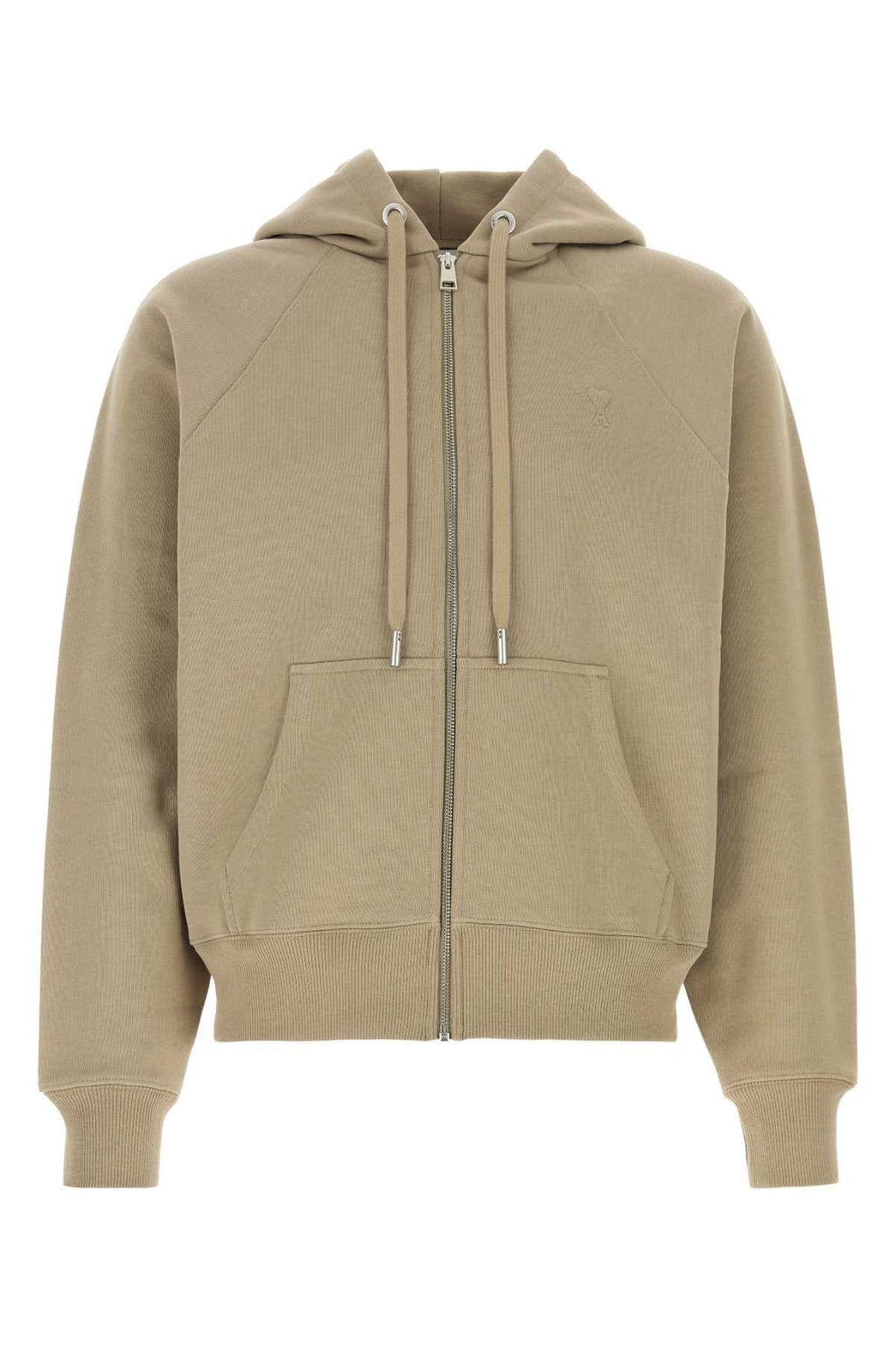 Ami Men Beige Cotton Oversize Sweatshirt