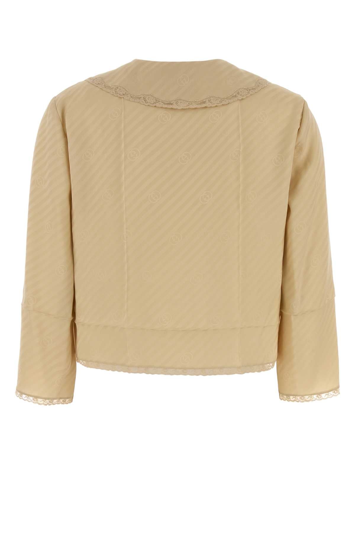 Gucci Women Beige Silk Blouse