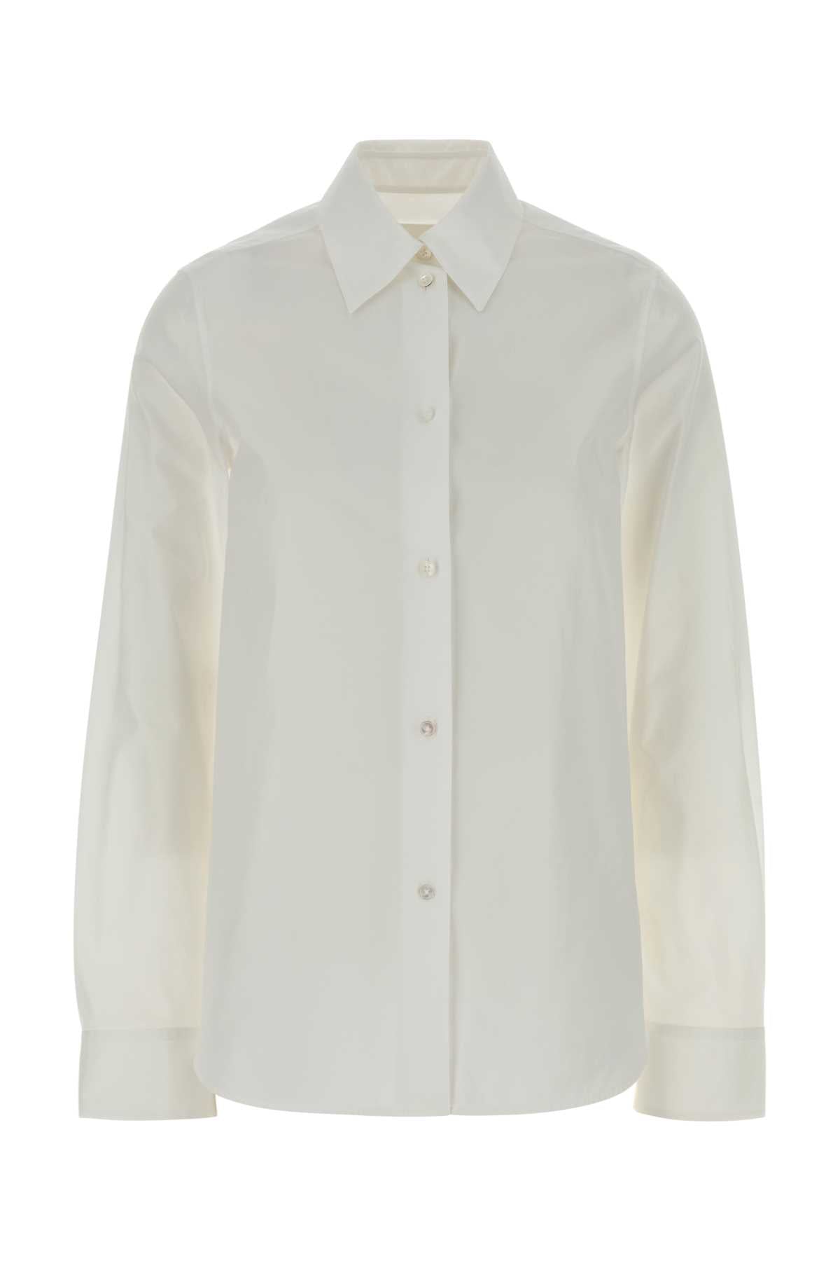 Jil Sander Women White Poplin Shirt
