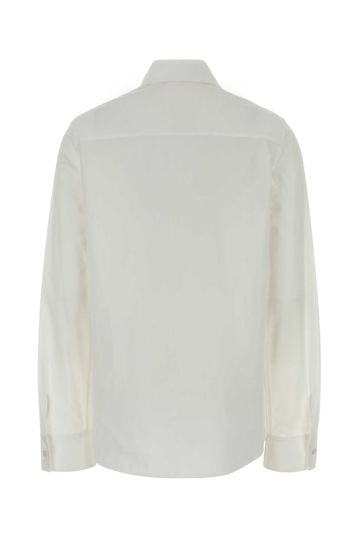 Jil Sander Women White Poplin Shirt