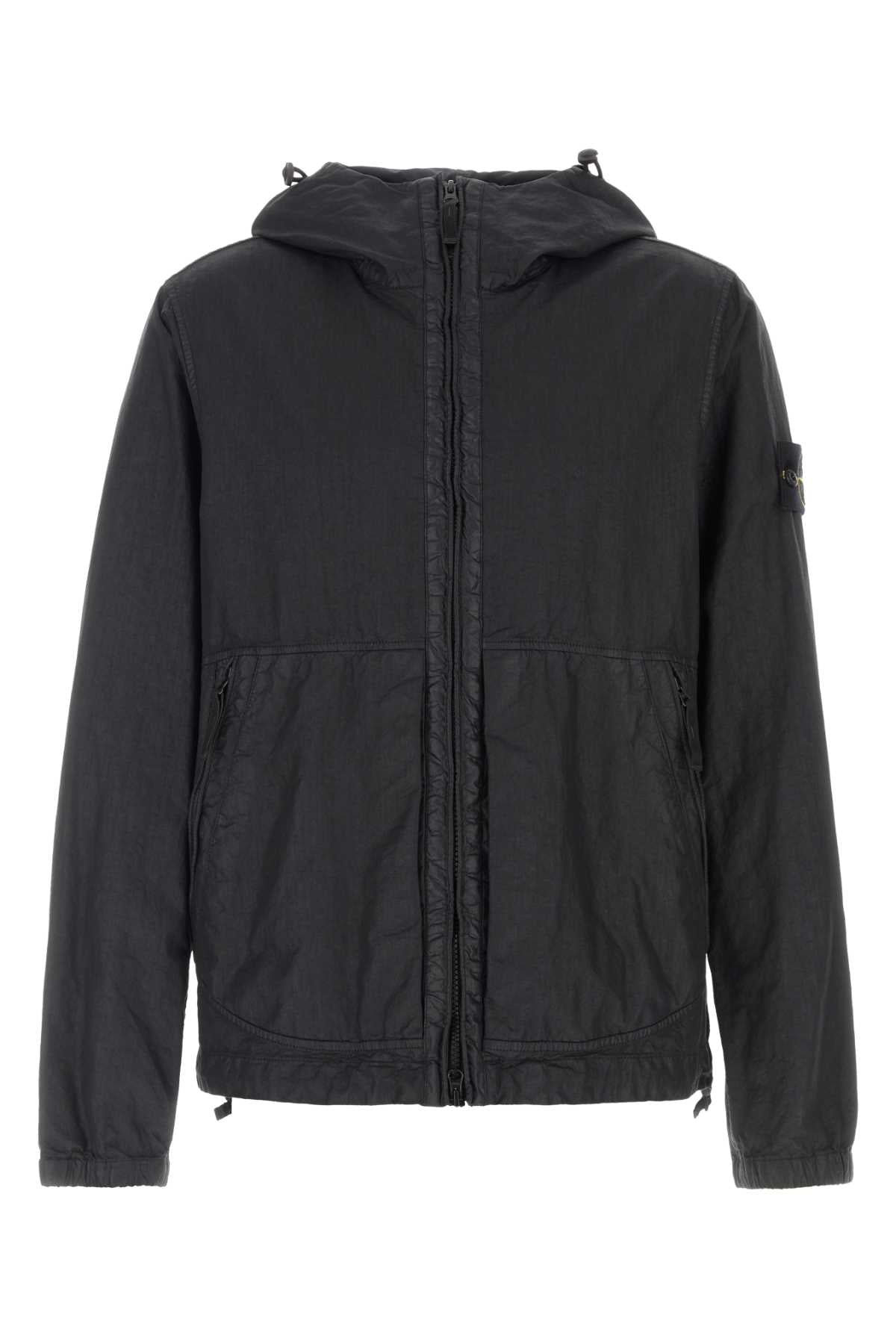 Stone Island Men Black Nylon Jacket