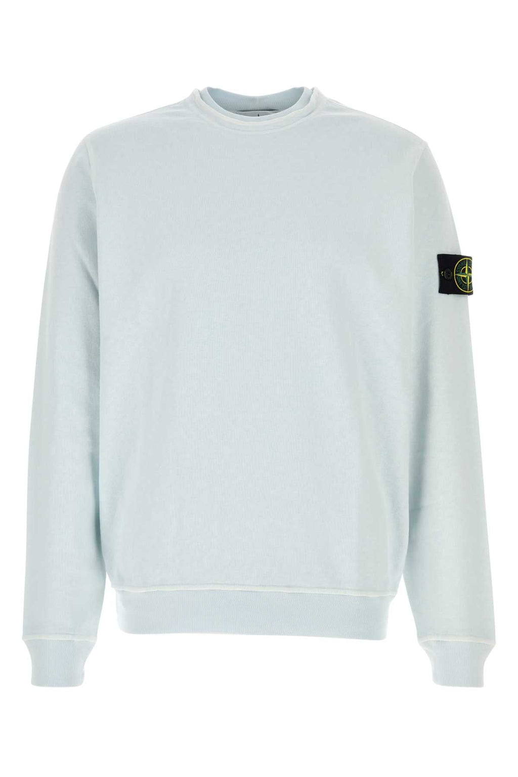 Stone Island Men Pastel Light-Blue Cotton Sweatshirt