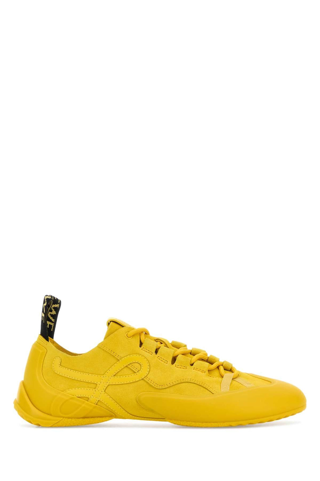 Loewe Women Yellow Suede Grip Sneakers