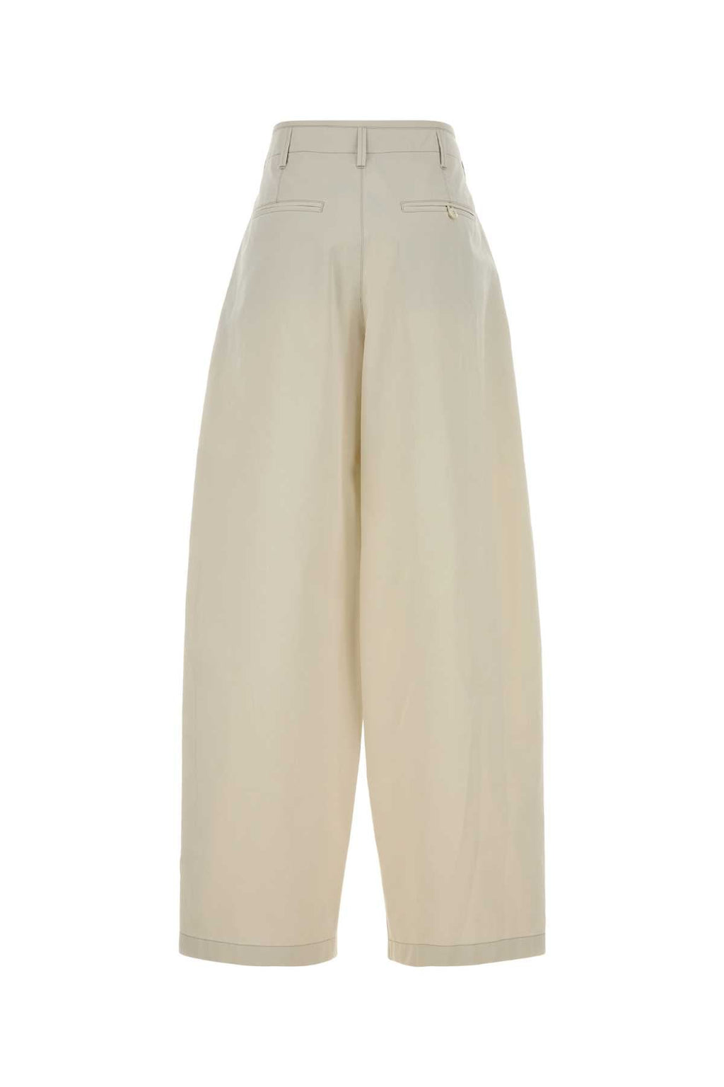 Lemaire Women Ivory Cotton Wide-Leg Pant