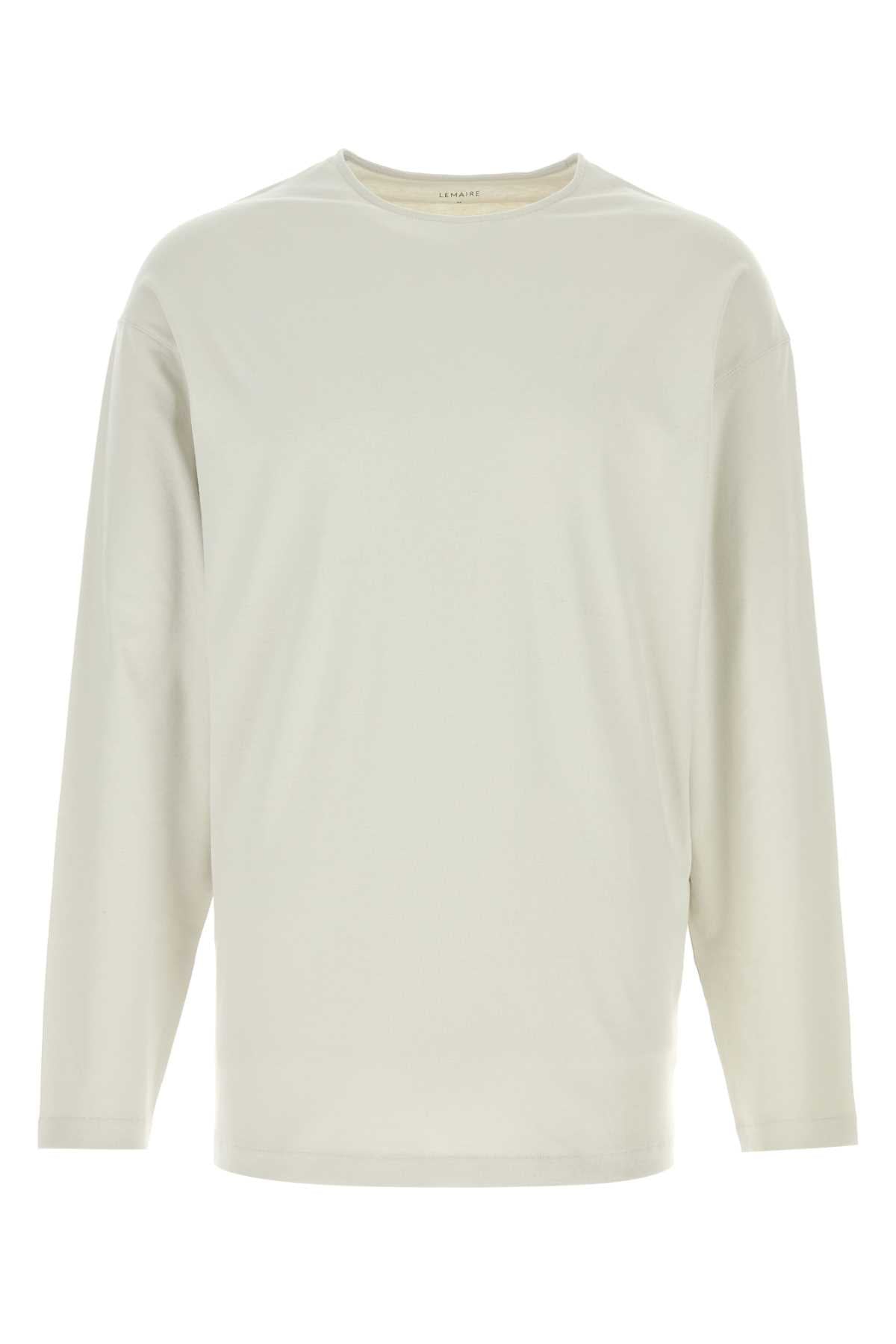 Lemaire Men Chalk Cotton T-Shirt