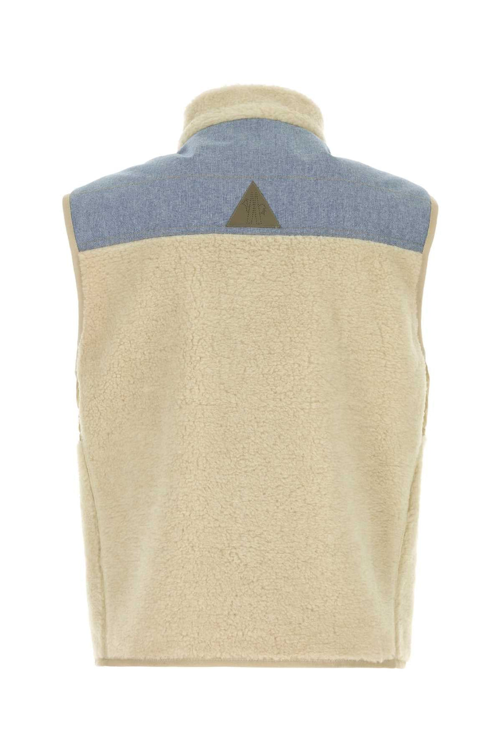 Moncler Grenoble Men Sand Teddy Fabric Sleeveless Jacket