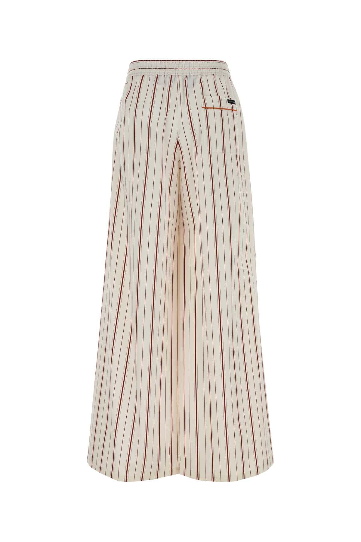 Dolce & Gabbana Women Embroidered Poplin Wide-Leg Pant