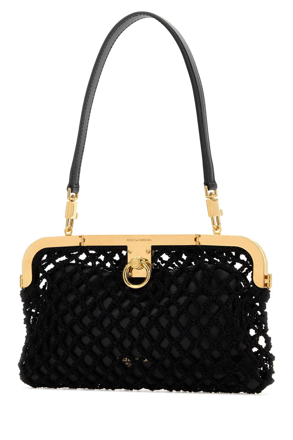 Dolce & Gabbana Women Black Crochet Amanda Handbag