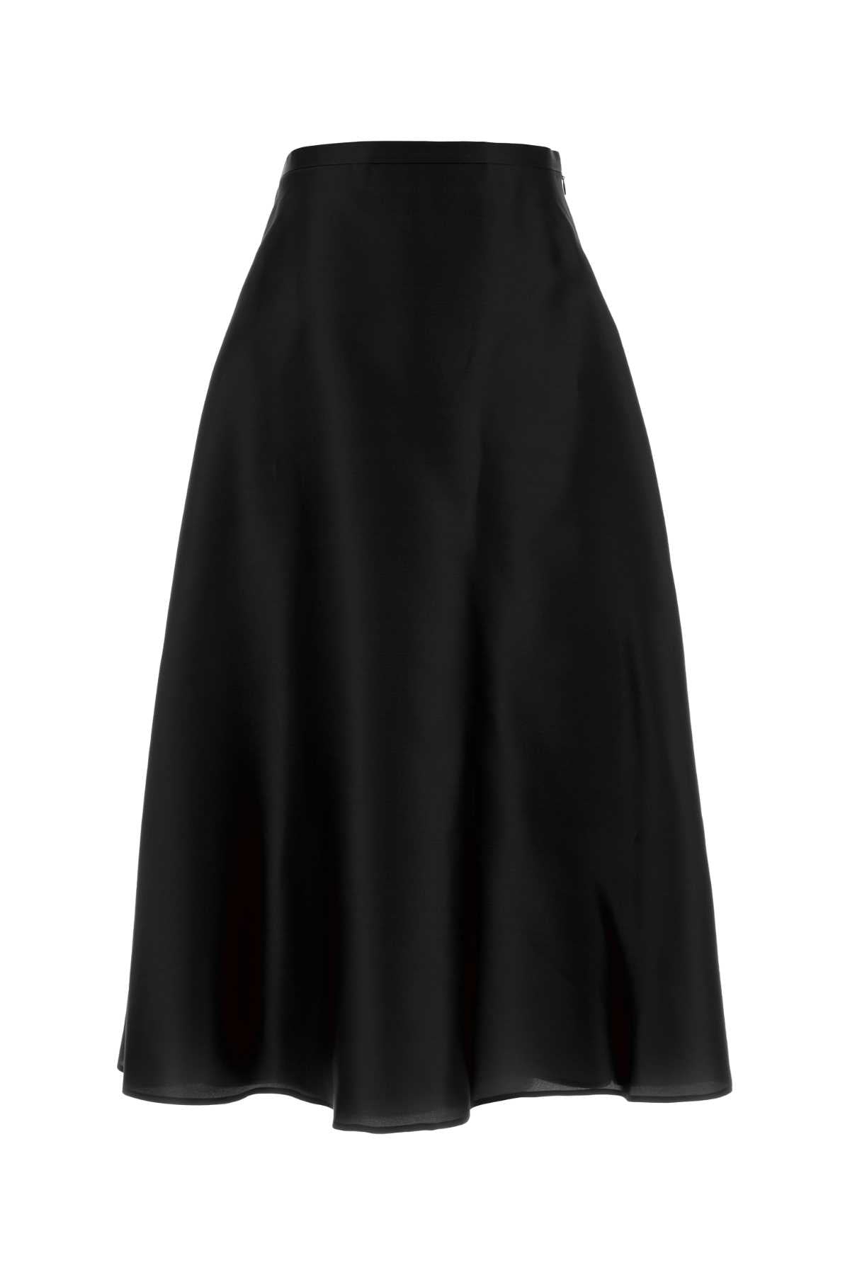 Alberta Ferretti Women Black Silk Skirt